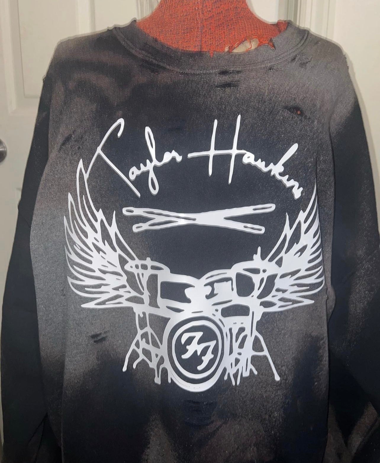 Taylor Hawkins Oversized Distressed Sweatshirt