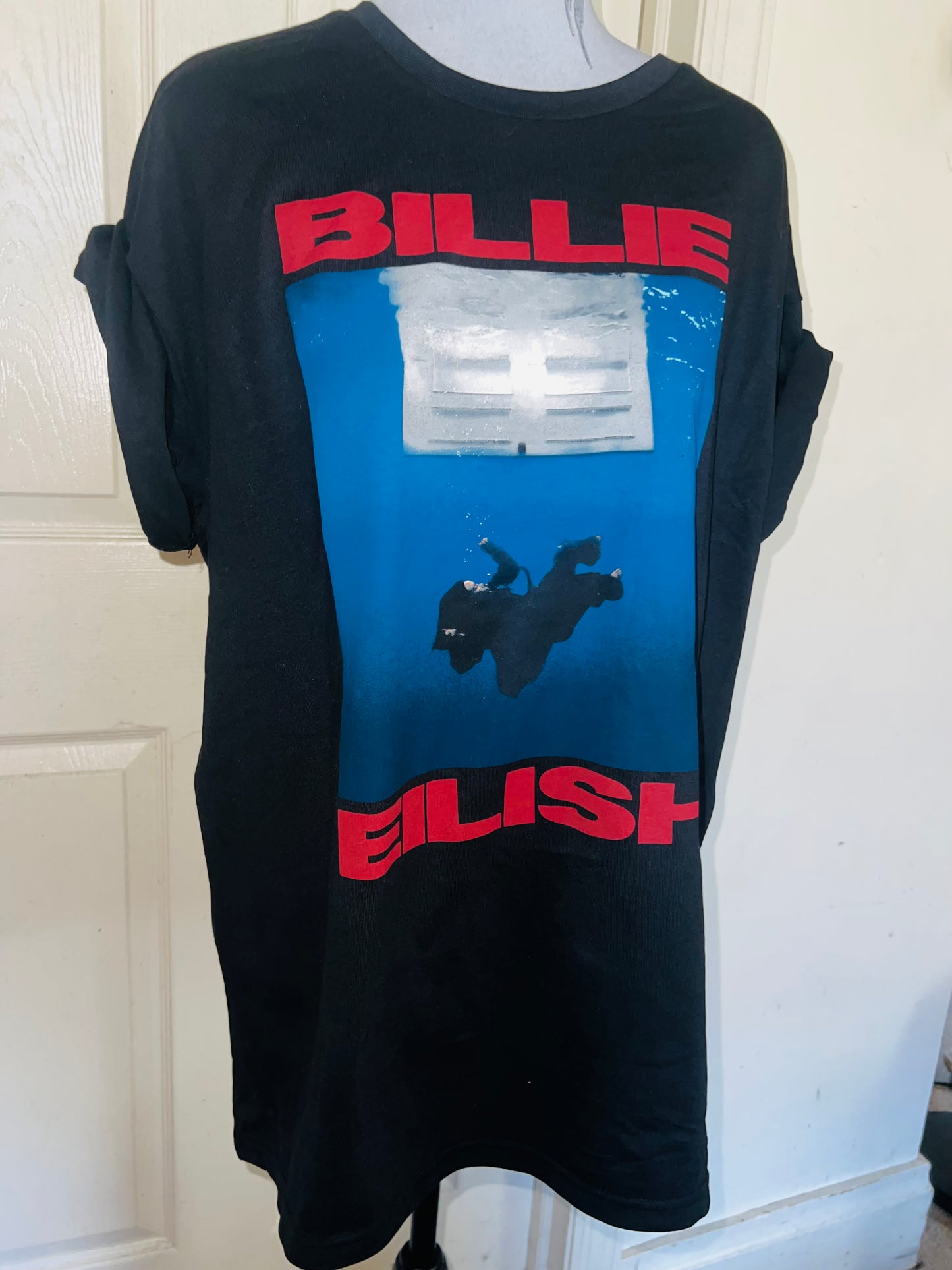 Billie Eilish Hit Me Hard & Soft Oversized Distressed Tee