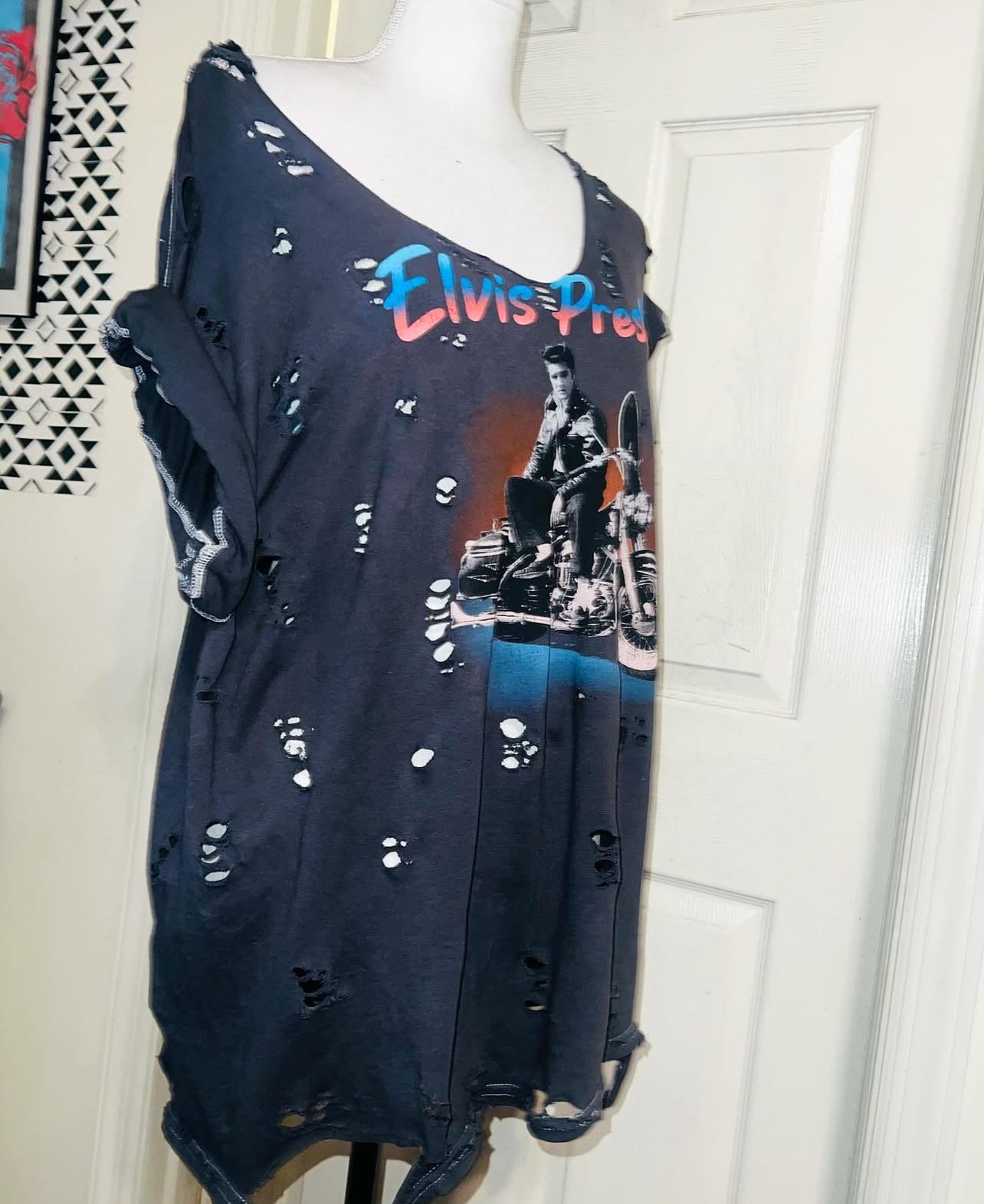Elvis Oversized Distressed Tee