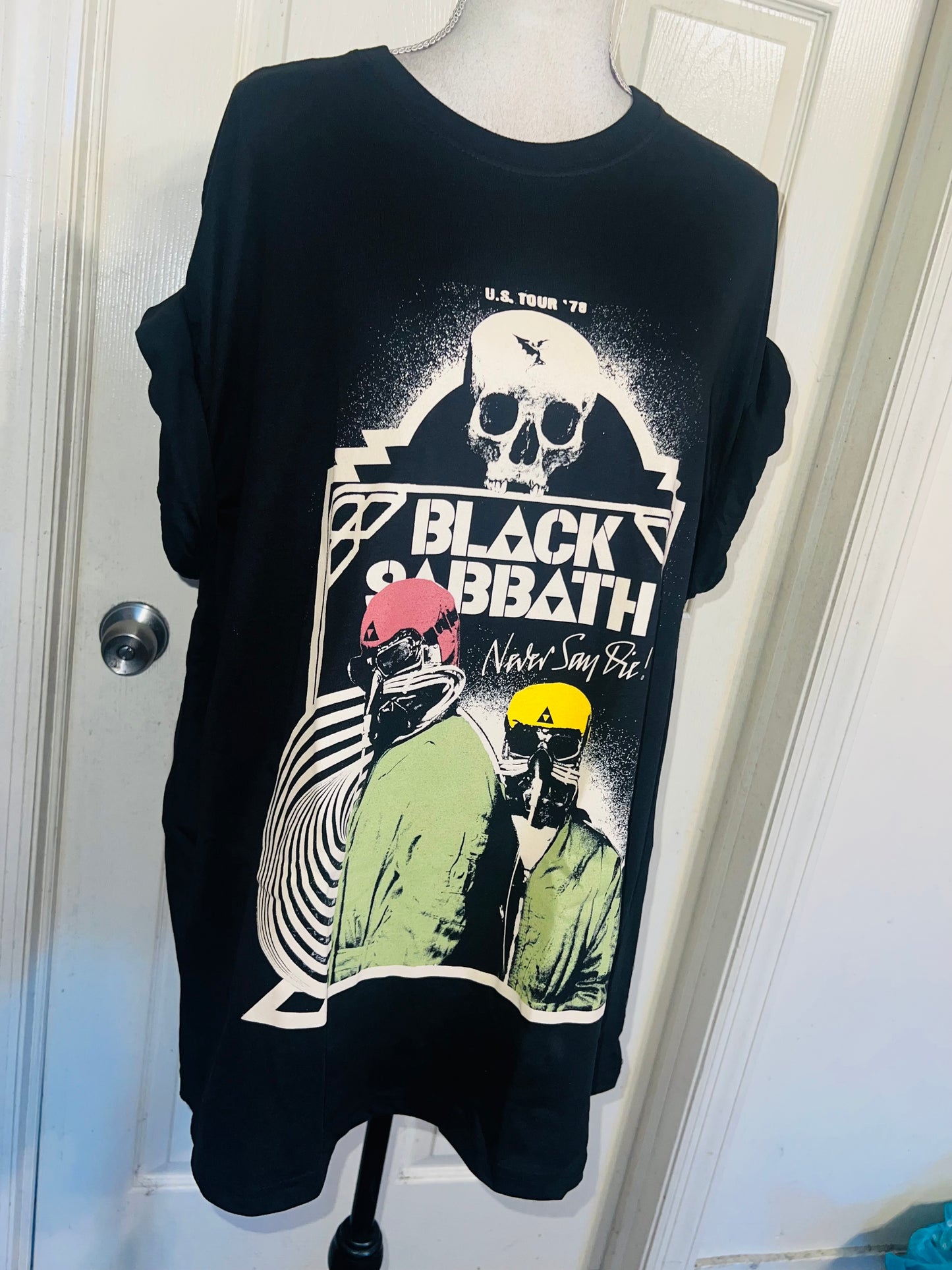 Black Sabbath Oversized Distressed Tee