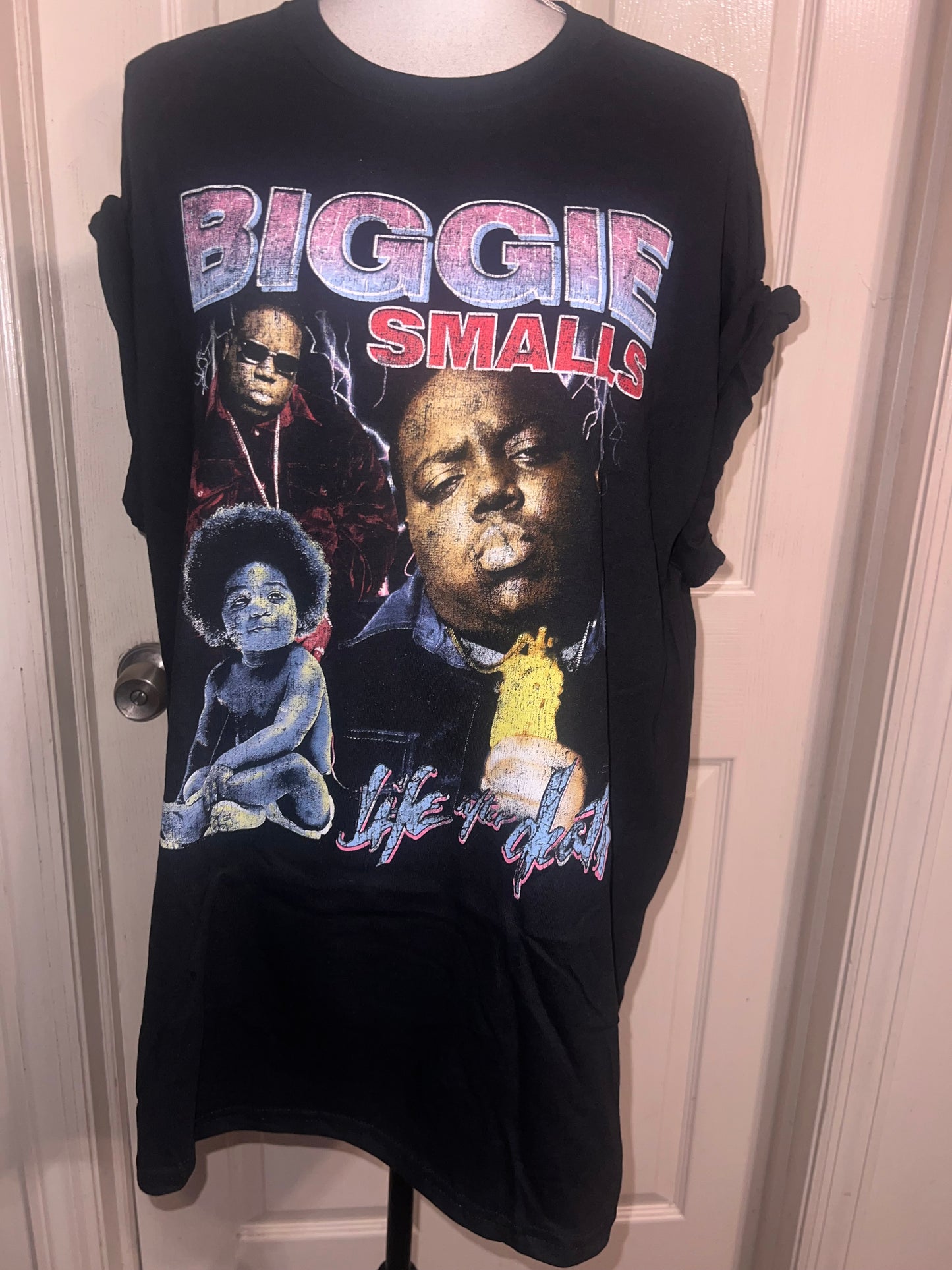 Biggie Smalls Oversized Distressed Tee