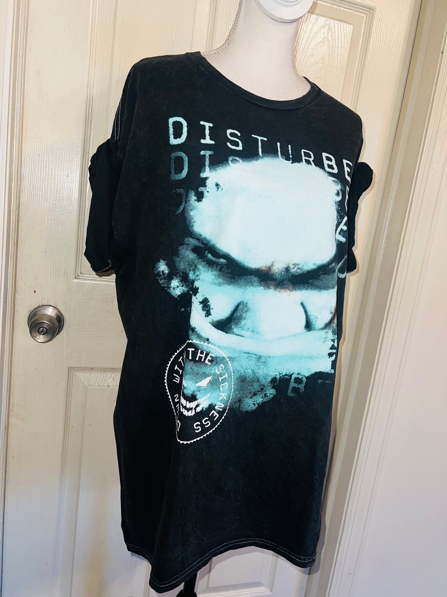 Disturbed Oversized Distressed Tee