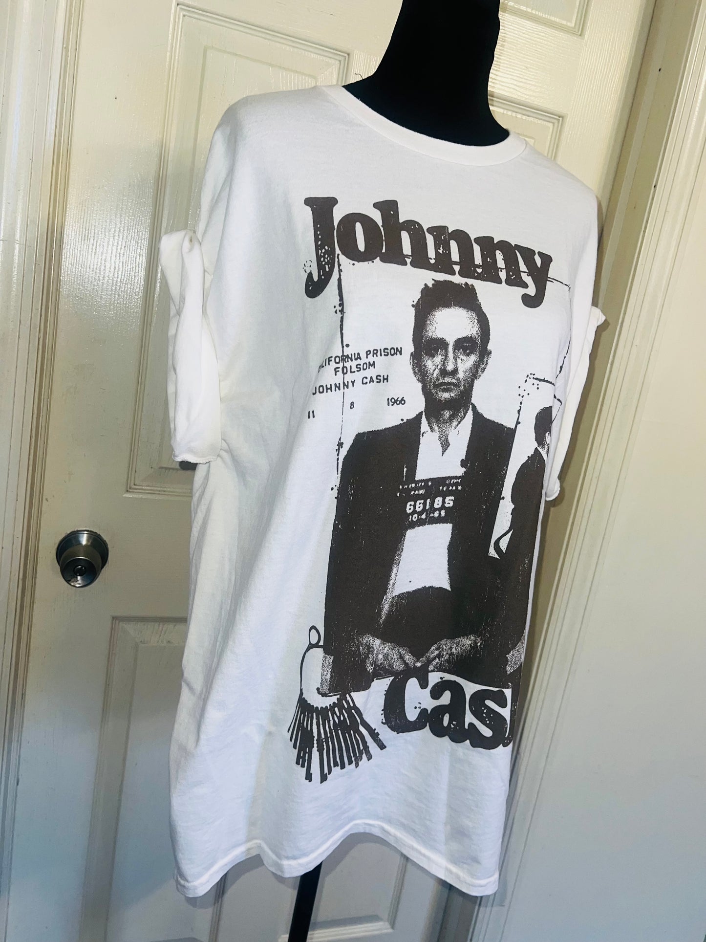 Johnny Cash Oversized Distressed Tee