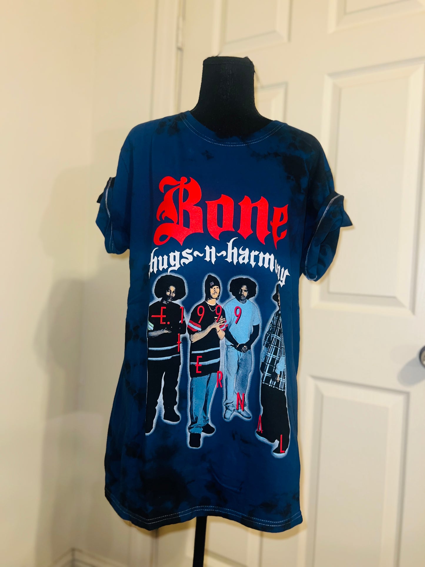 Bone Thugs n Harmony Tie Dyed Oversized Distressed Tee