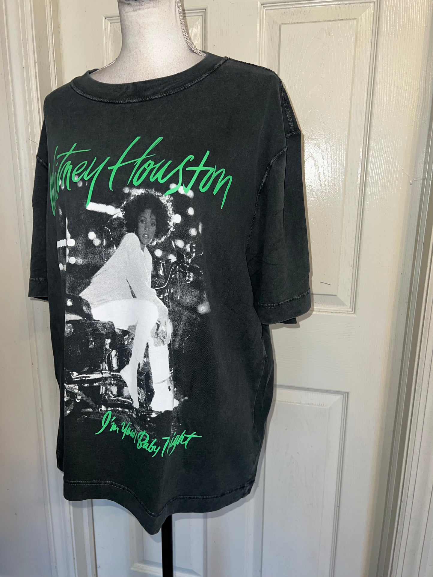 Whitney Houston Double Sided Oversized Distressed Tee