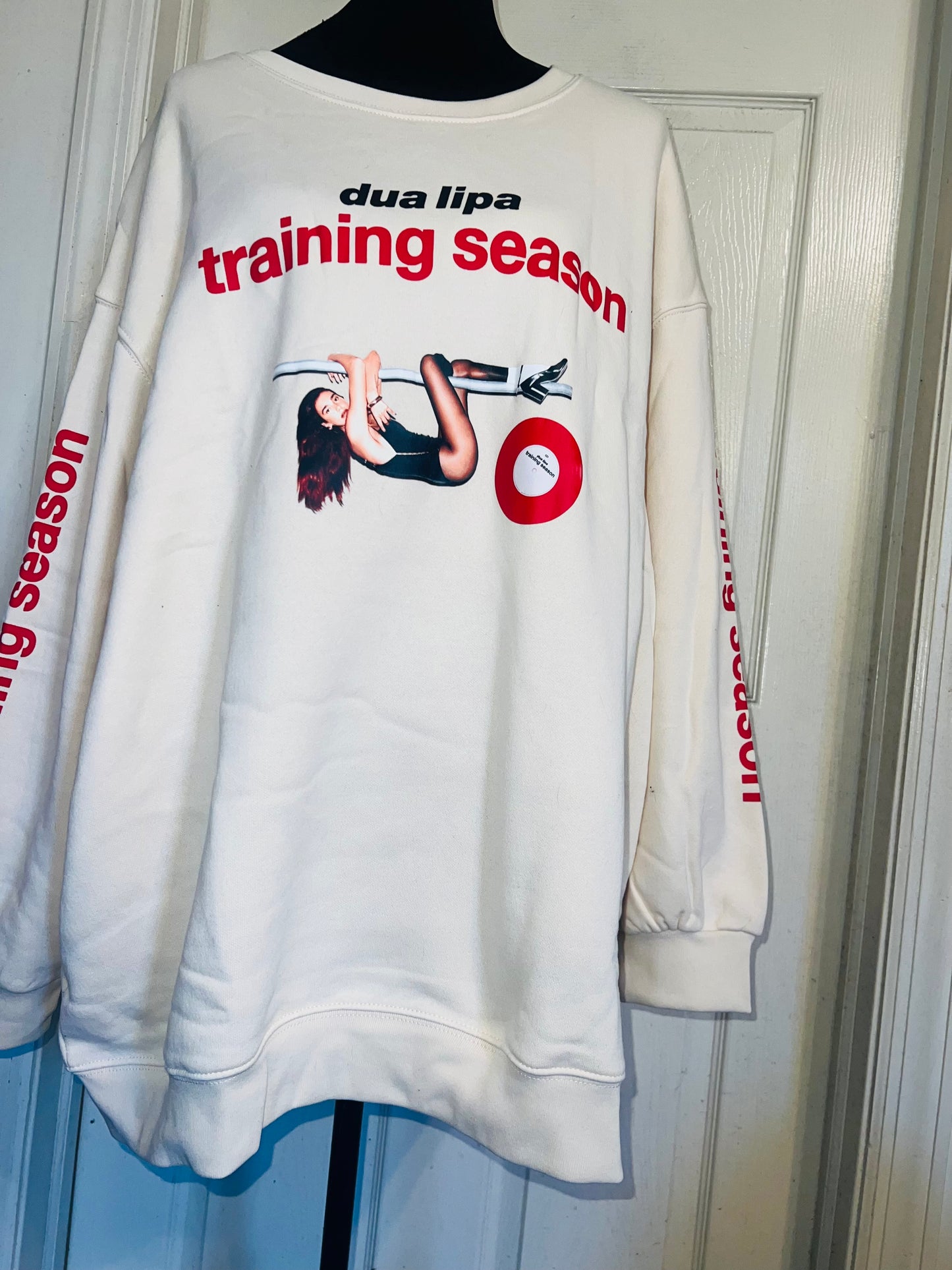 Dua Lipa Oversized Distressed Sweatshirt