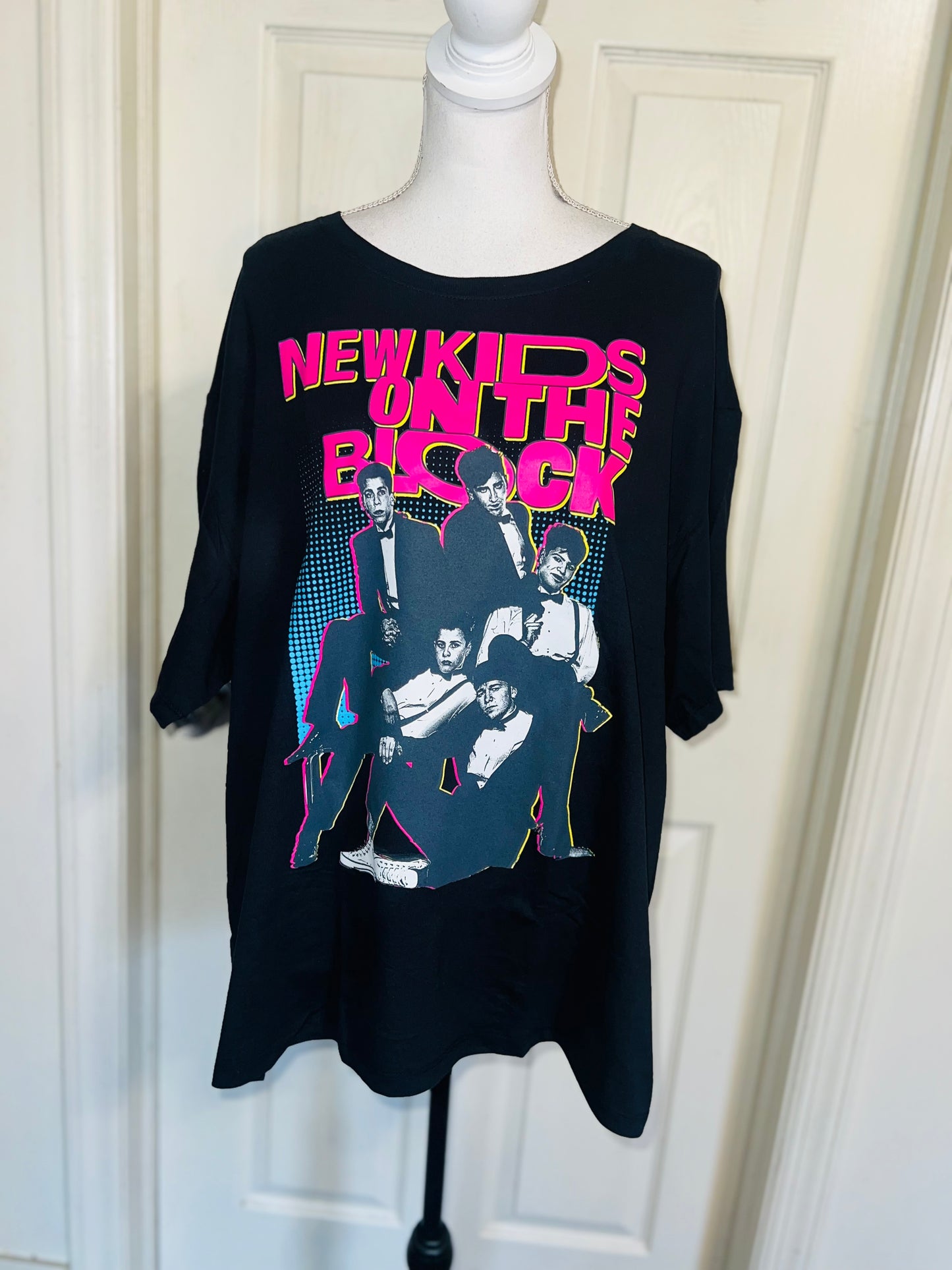 New Kids On The Block Oversized Distressed Tee