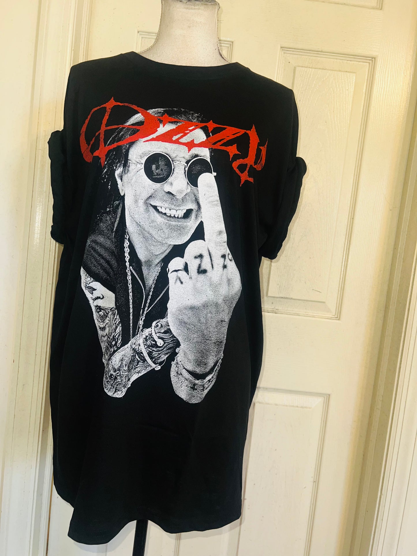 Ozzy Osbourne Oversized Distressed