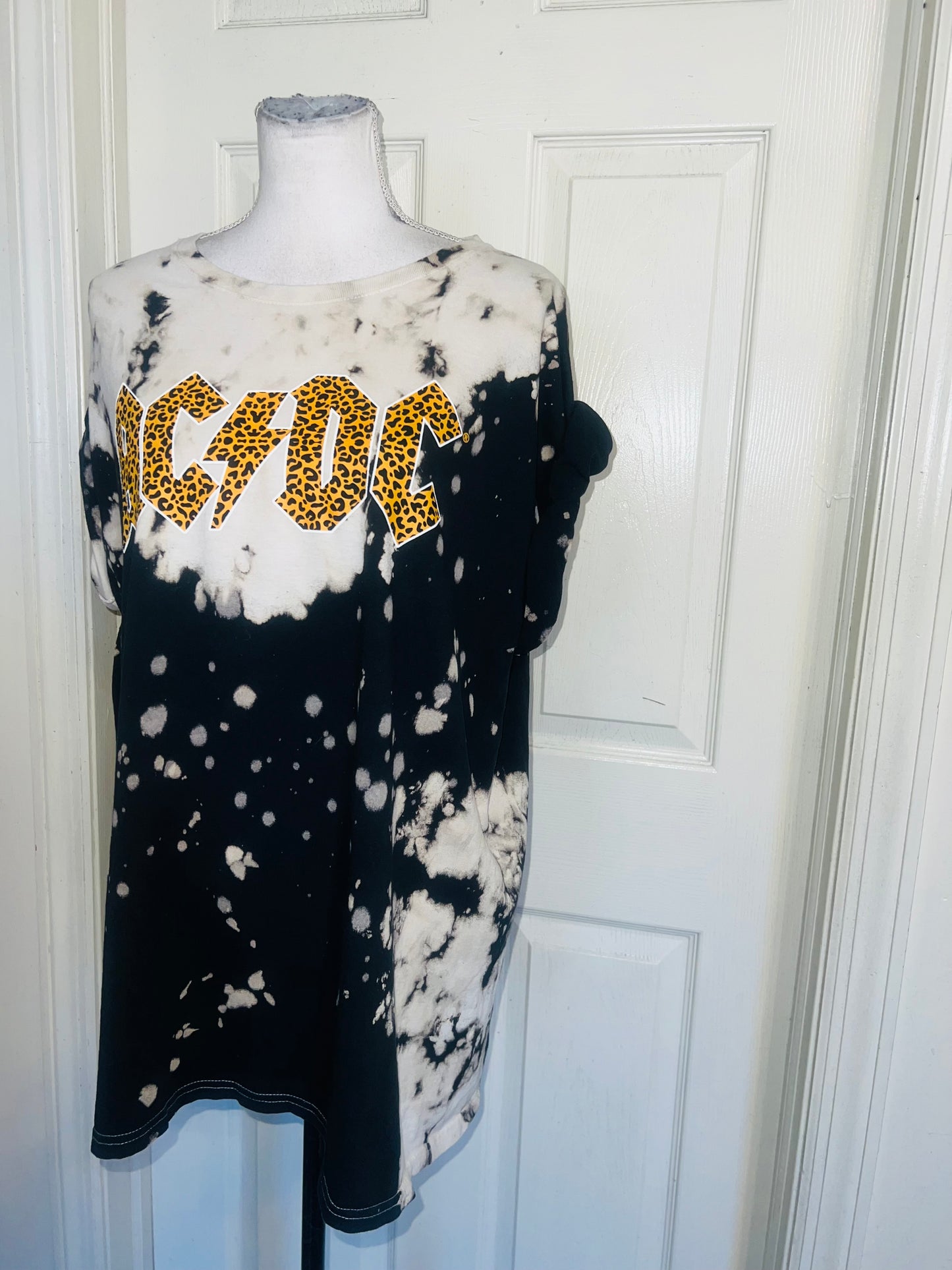 AC/DC Oversized Distressed Tee