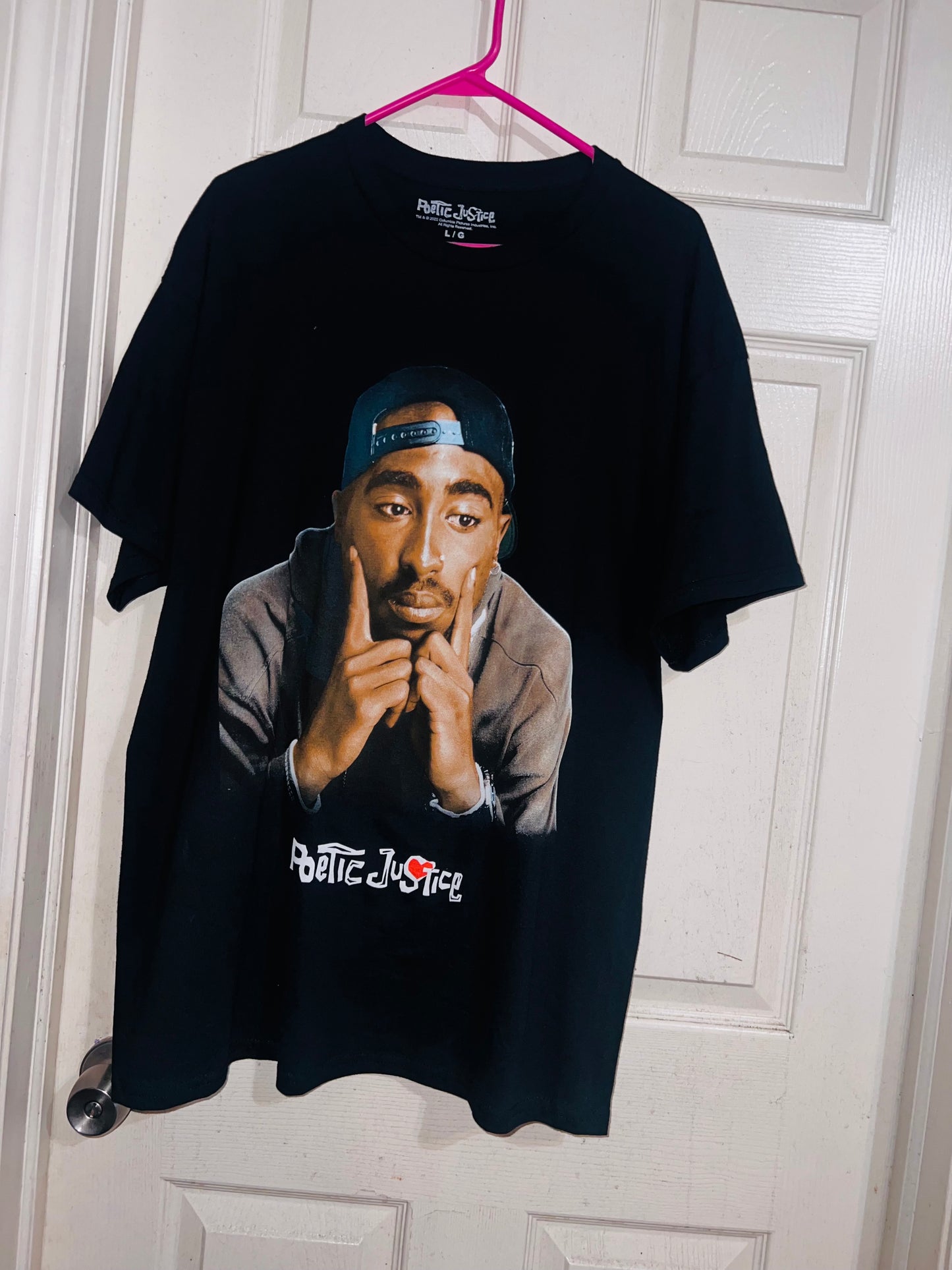Tupac Poetic Justice Oversized Distressed Tee