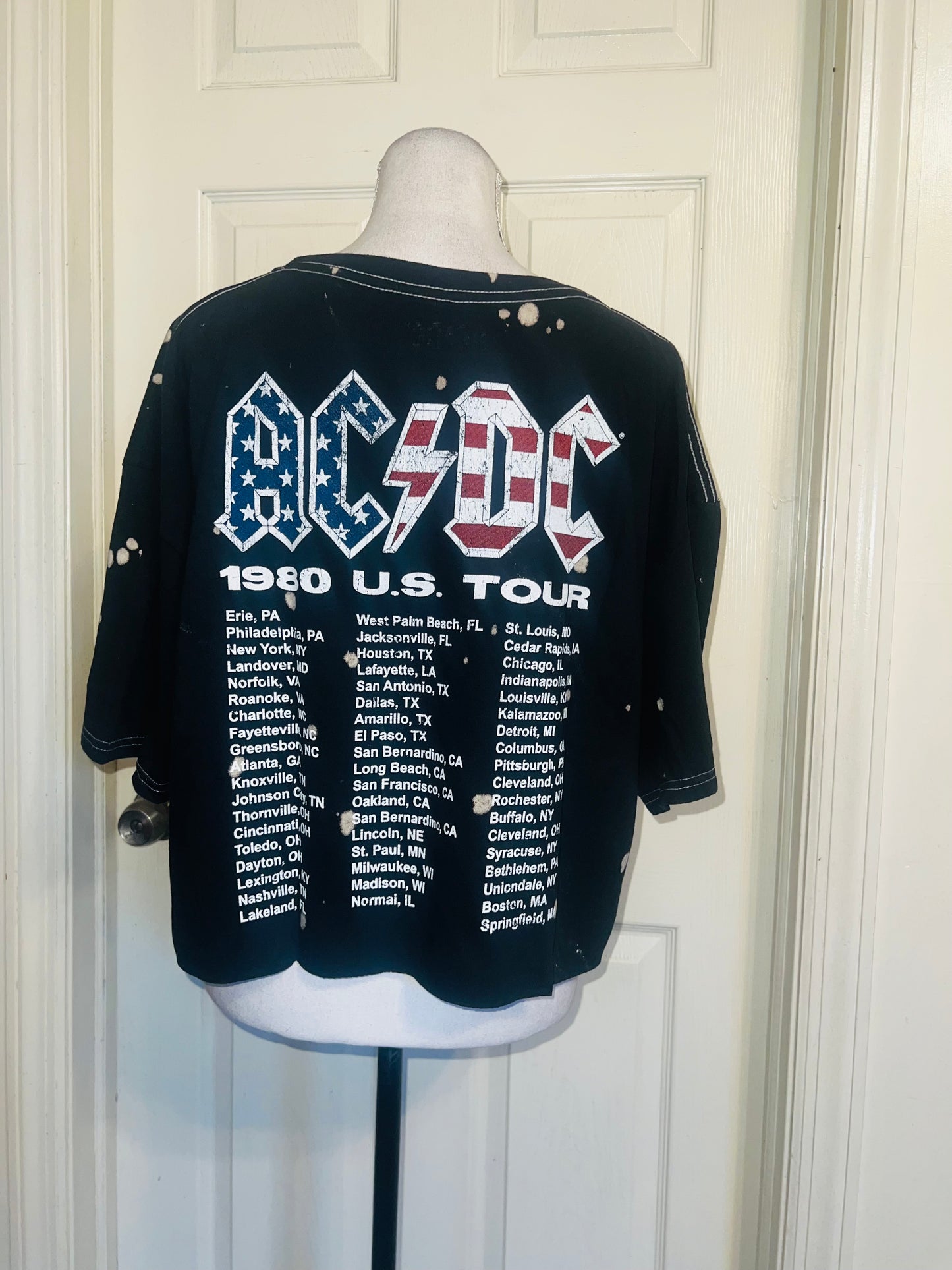 AC/DC Oversized Distressed Tee