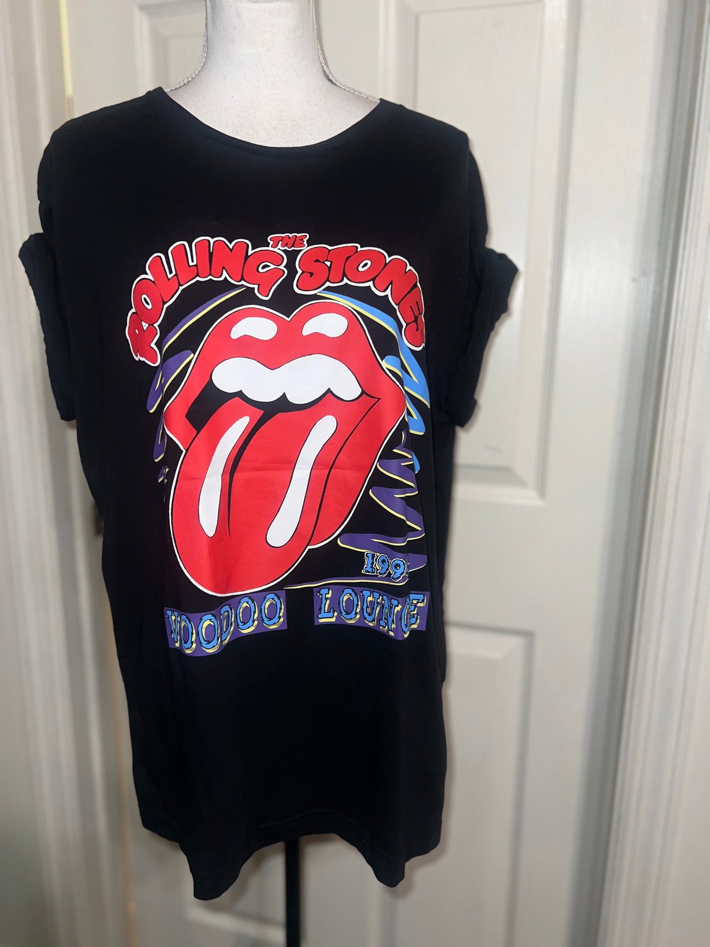 The Rolling Stones Double Sided Oversized Distressed Tee