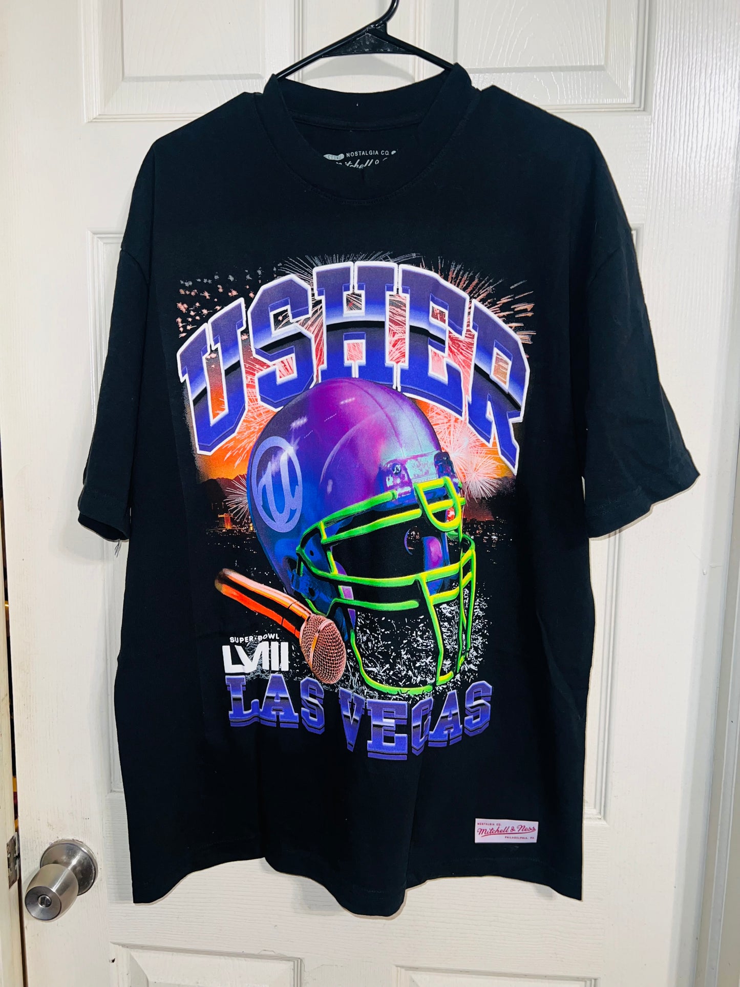Usher Super Bowl Oversized Distressed Tee