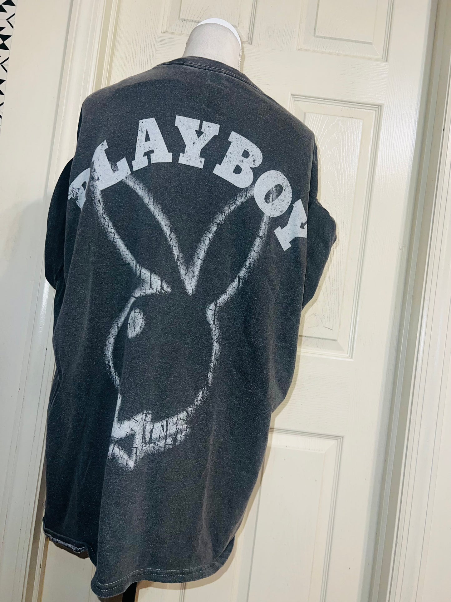 Playboy Double Sided Oversized Distressed Tee