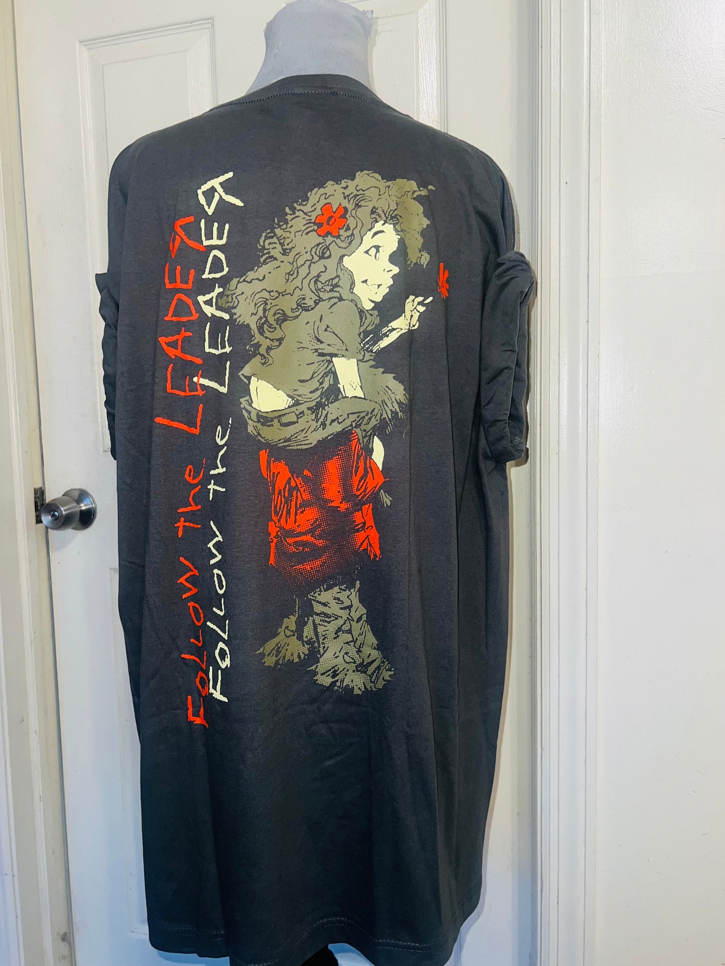 Korn Double Sided Oversized Distressed Tee