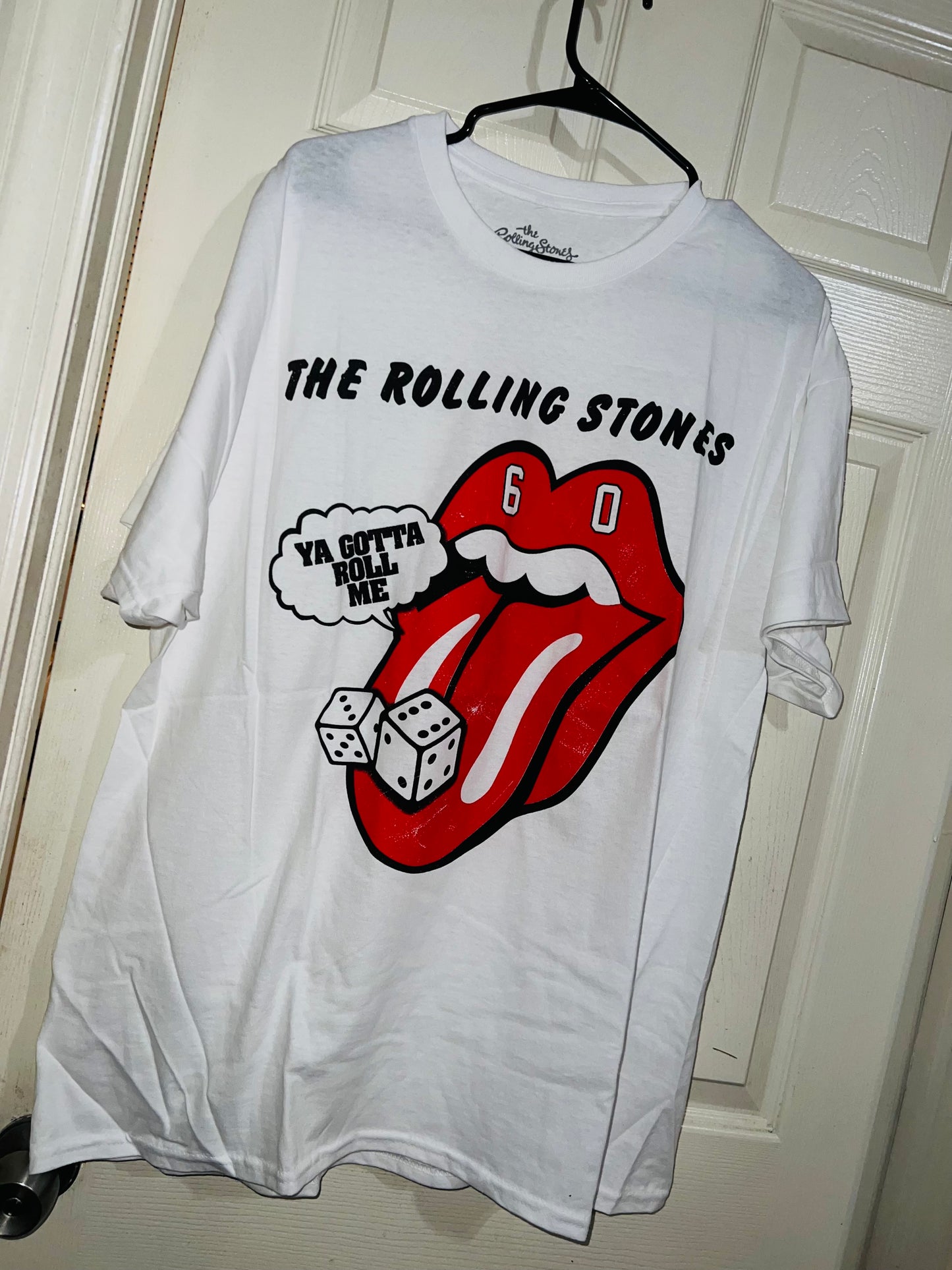 Rolling Stones Tumbling Dice Oversized Distressed Tee