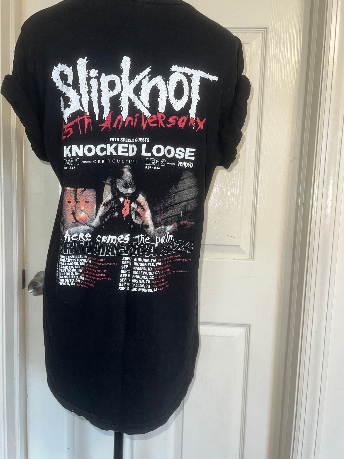 Slipknot Double Sided Oversized Distressed Tee