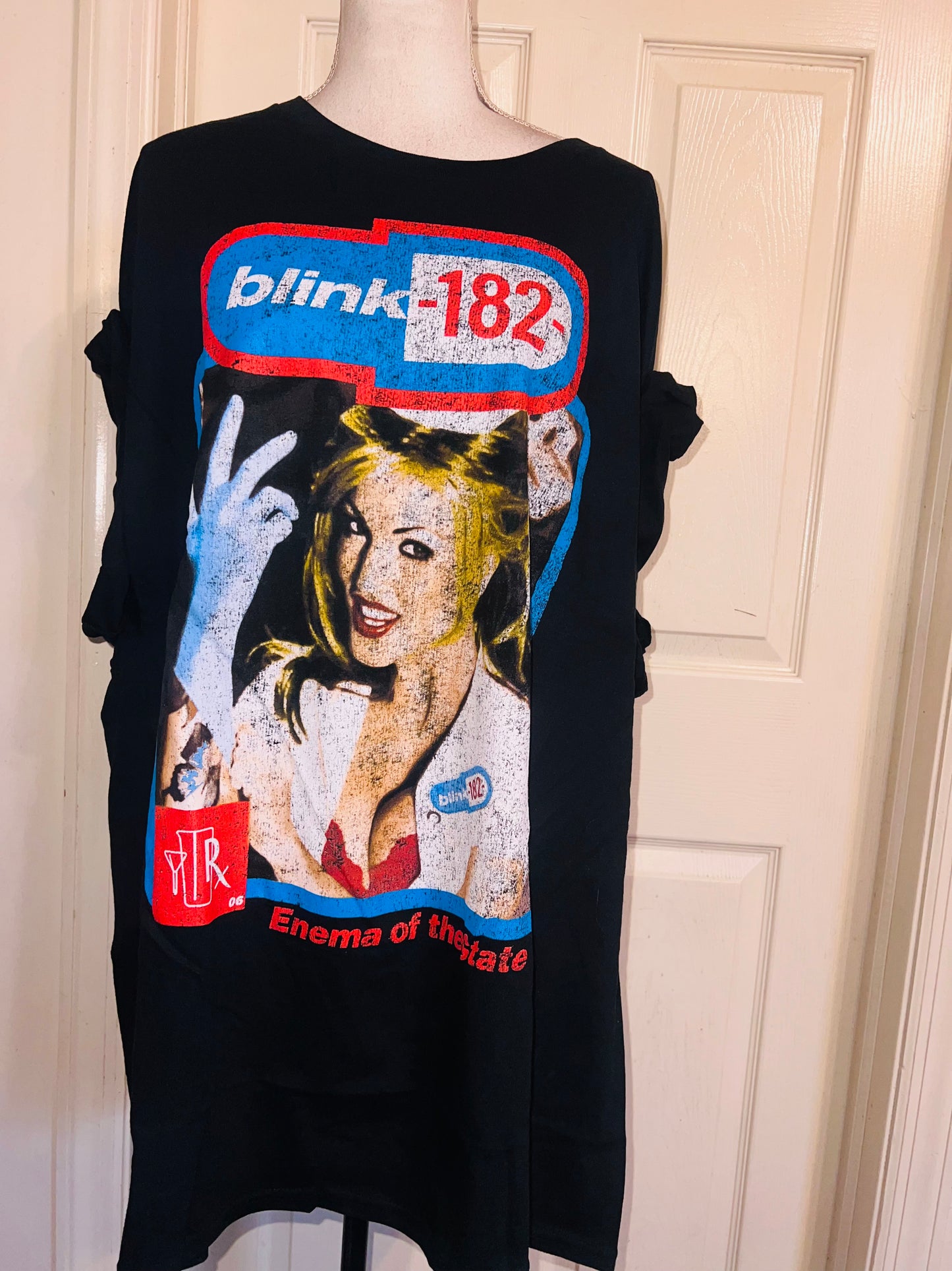 Blink 182 Double Sided Oversized Distressed Tee