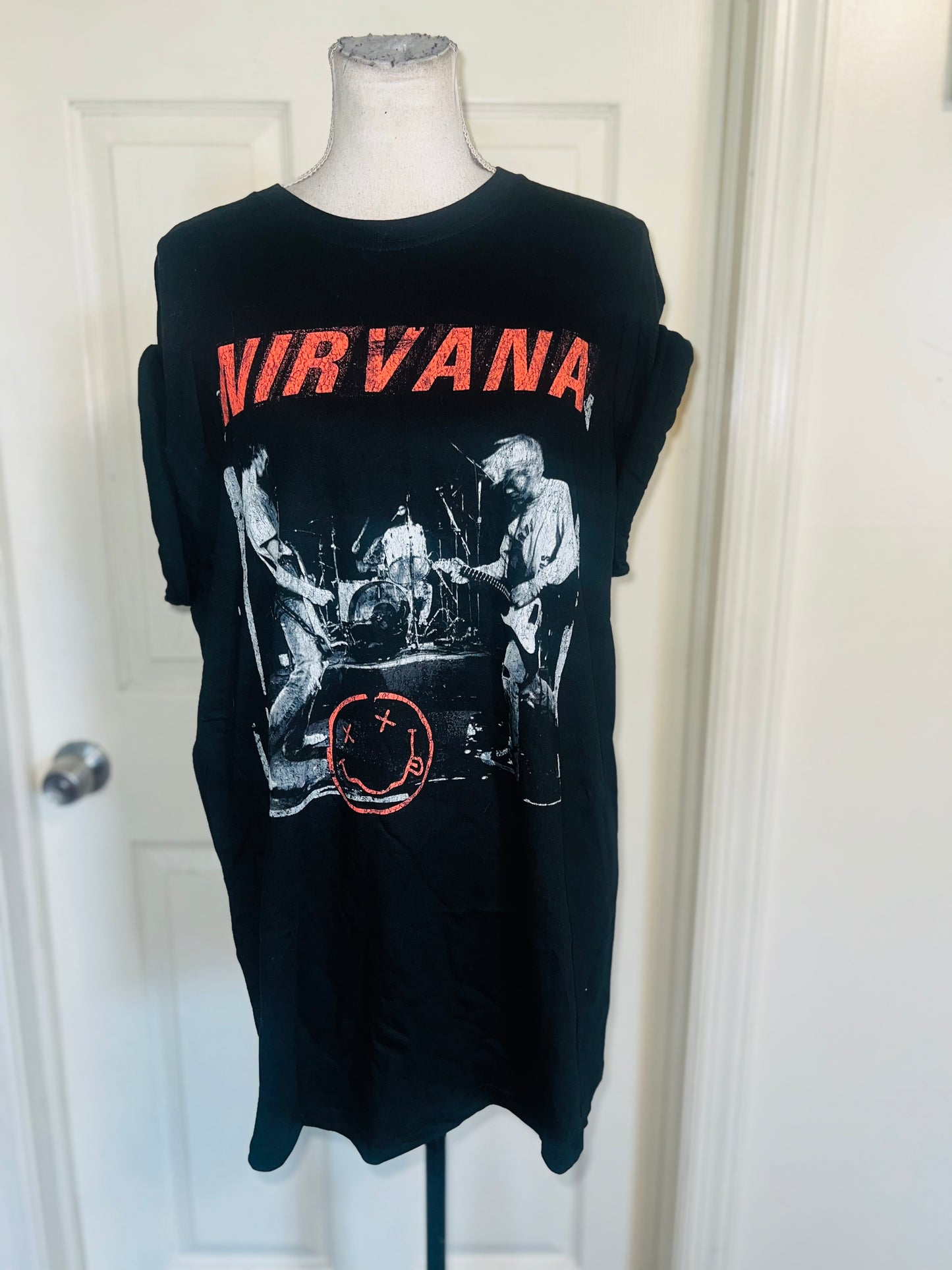 Nirvana Oversized Distressed Tee