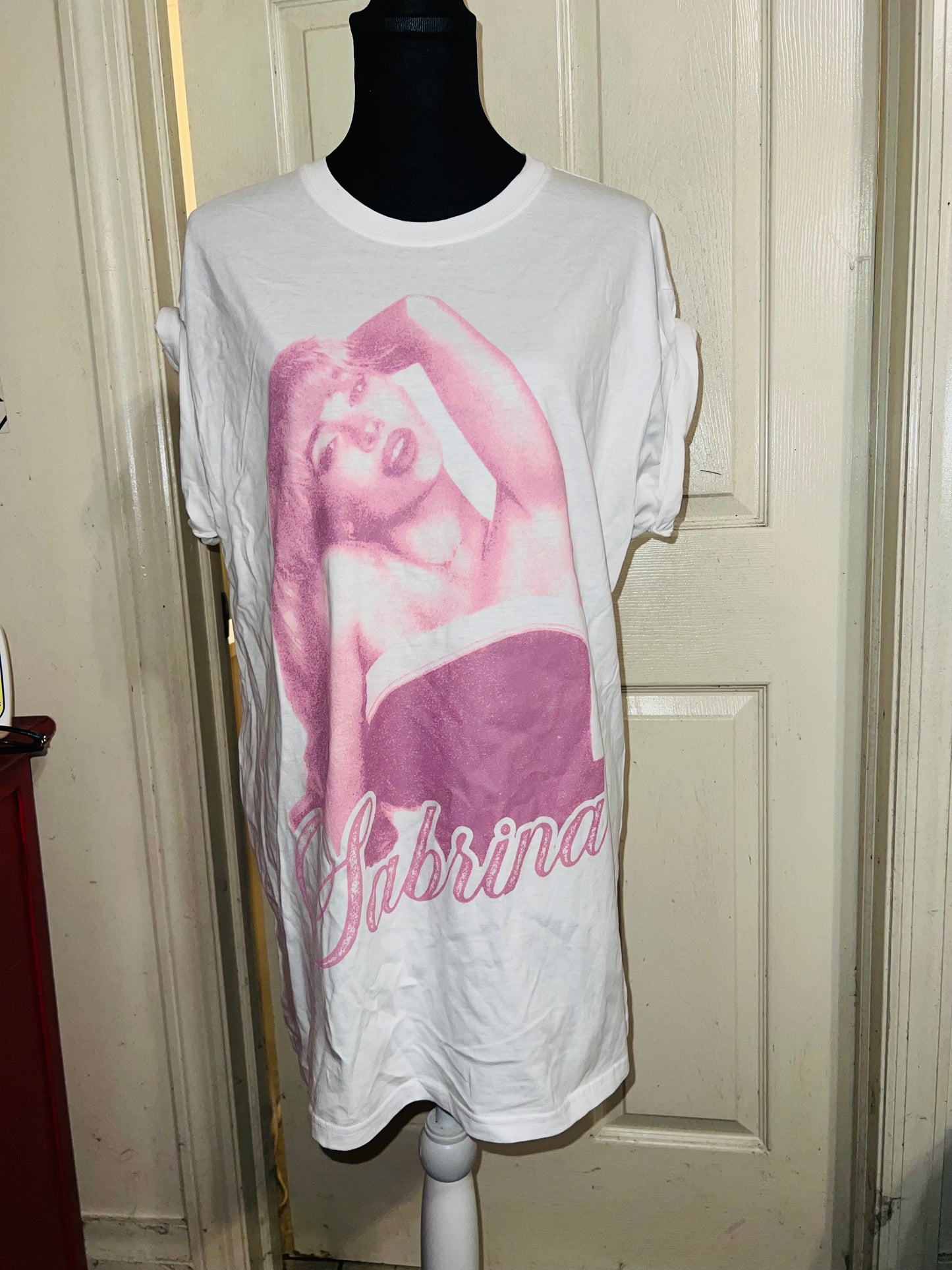 Sabrina Carpenter Oversized Distressed Tee