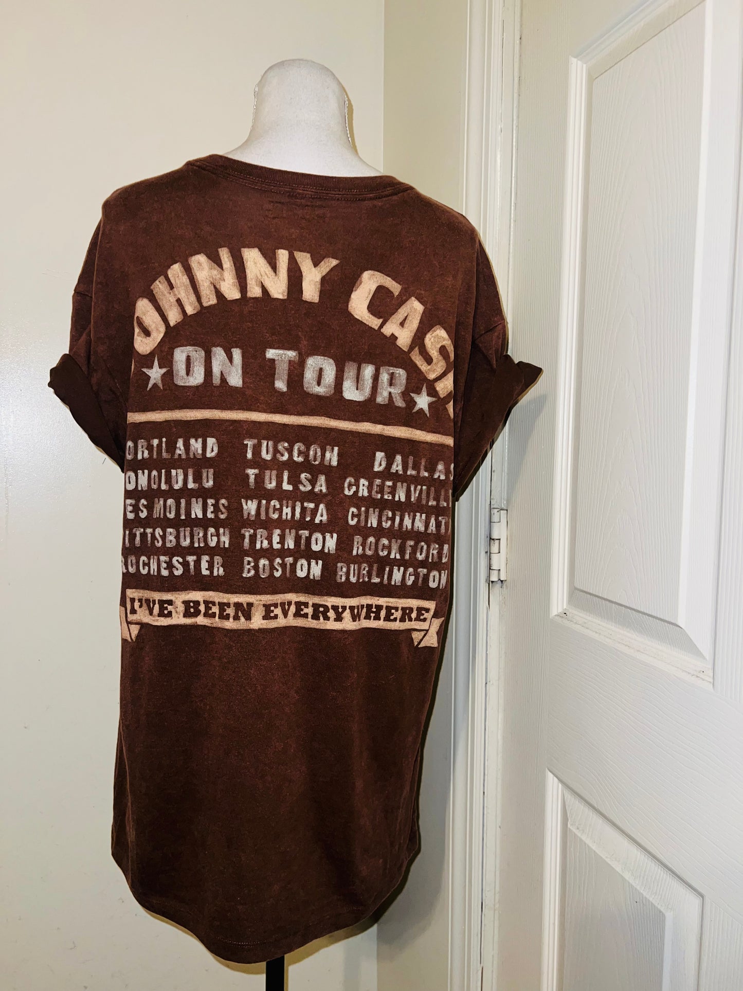 Johnny Cash Double Sided Oversized Distressed Tee