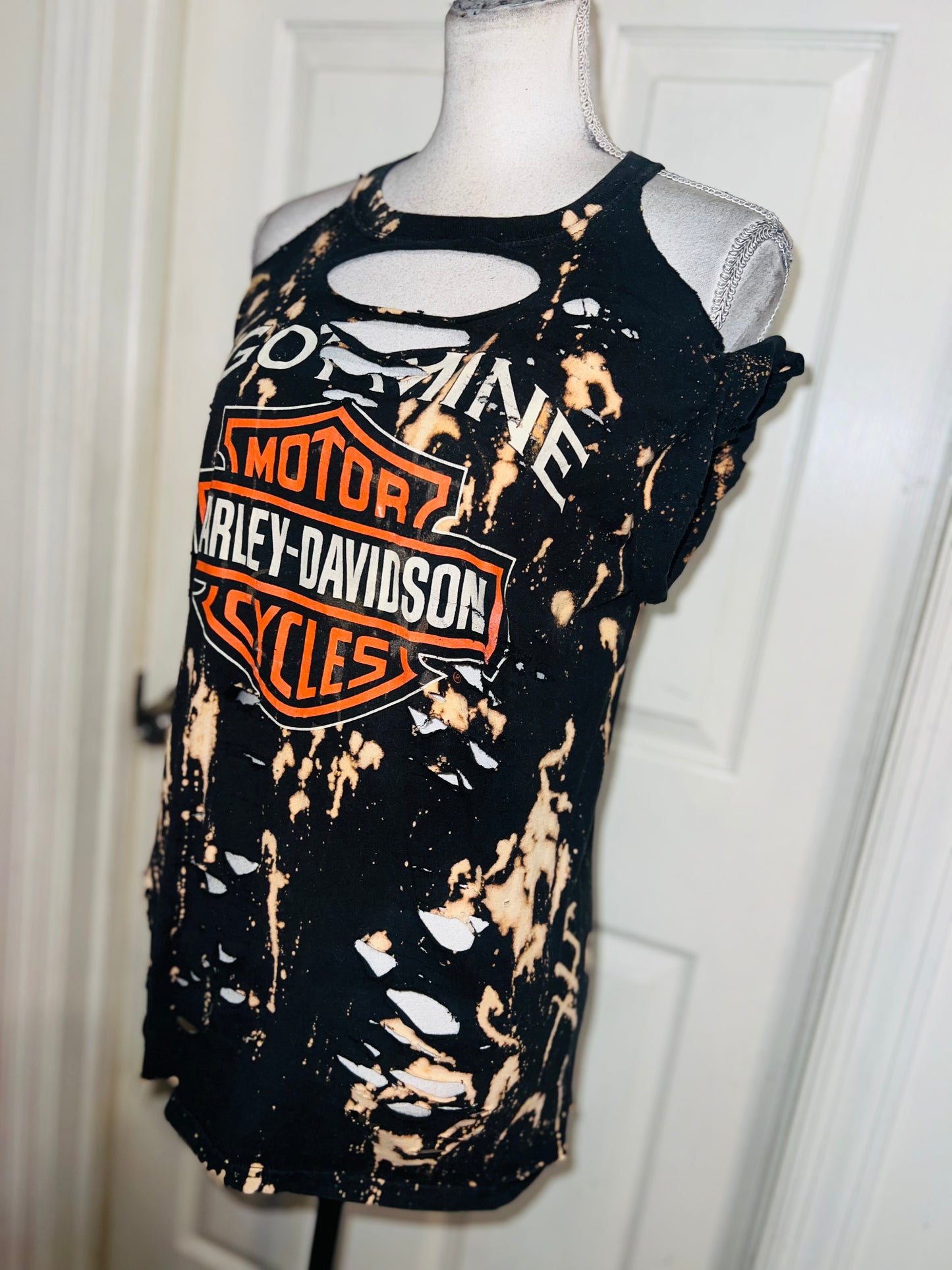 Harley Davidson Bleached Double Sided Distressed Tee