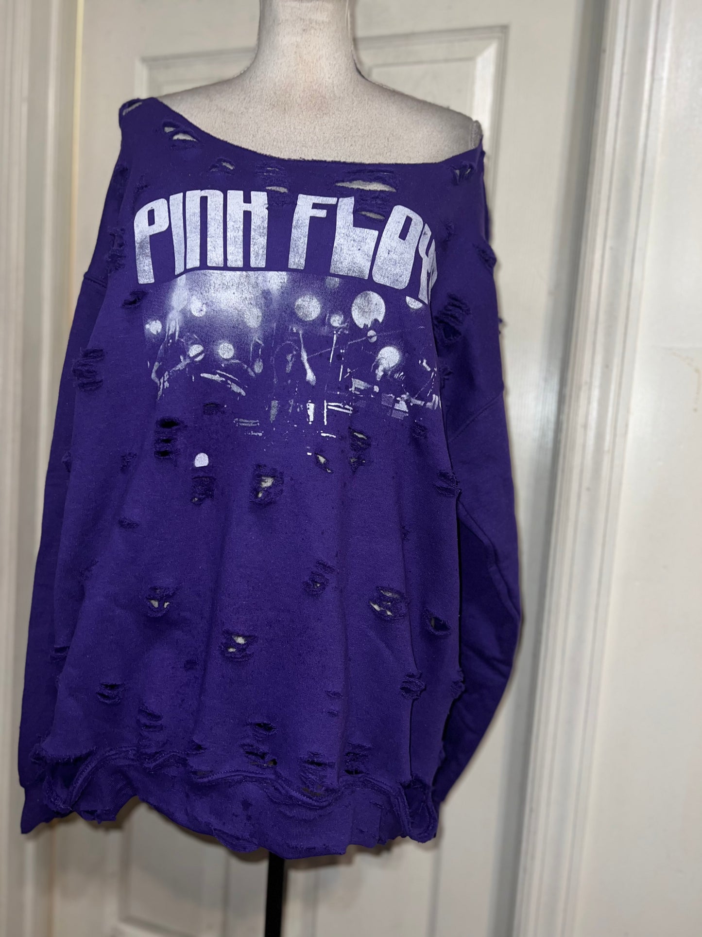 Pink Floyd Oversized Distreseed Sweatshirt