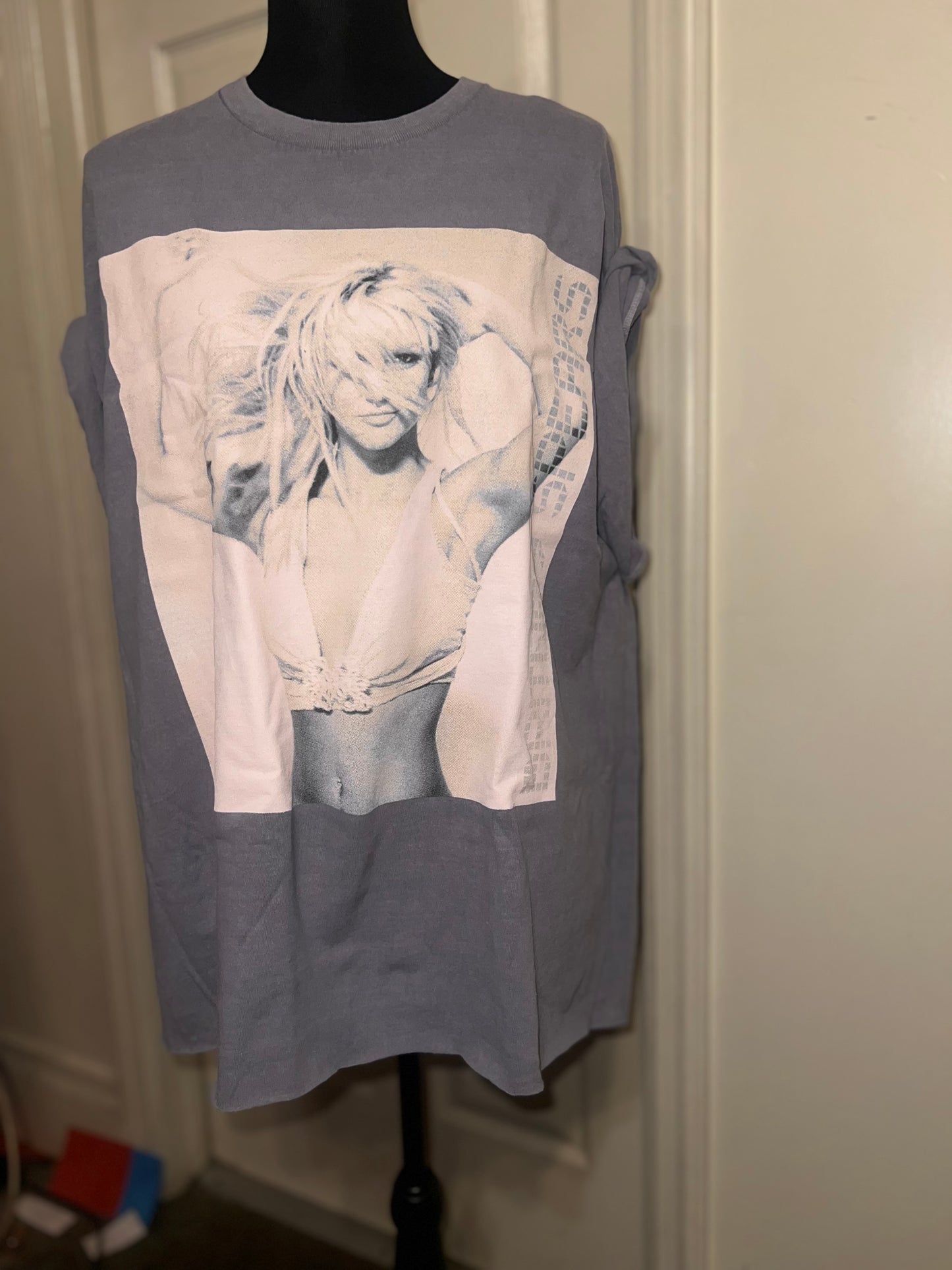 Britney Spears Oversized Distressed Tee