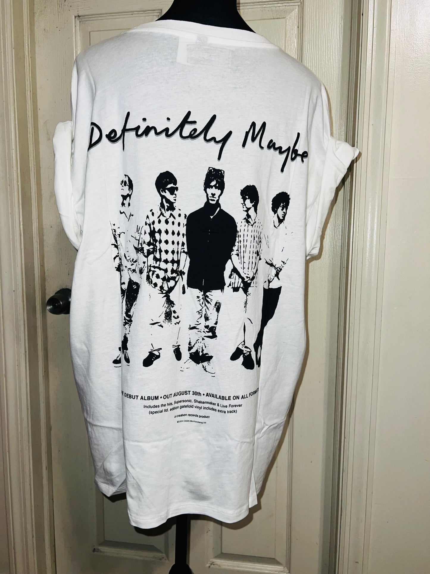 Oasis Double Sided Oversized Distressed Tee