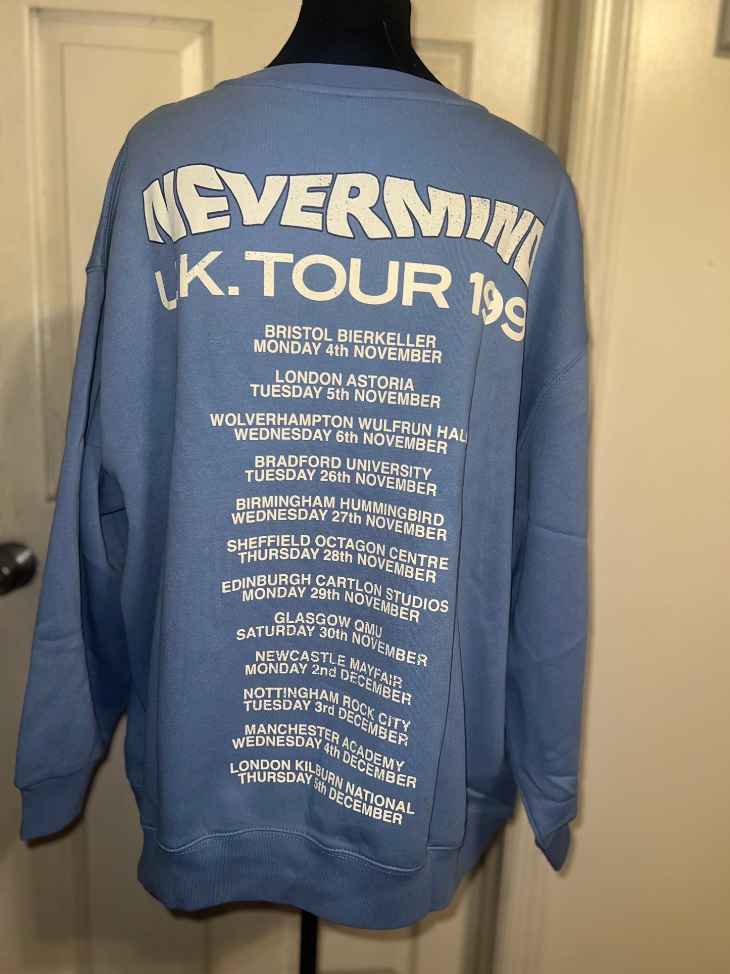 Nirvana Double Sided Oversized Distressed Sweatshirt