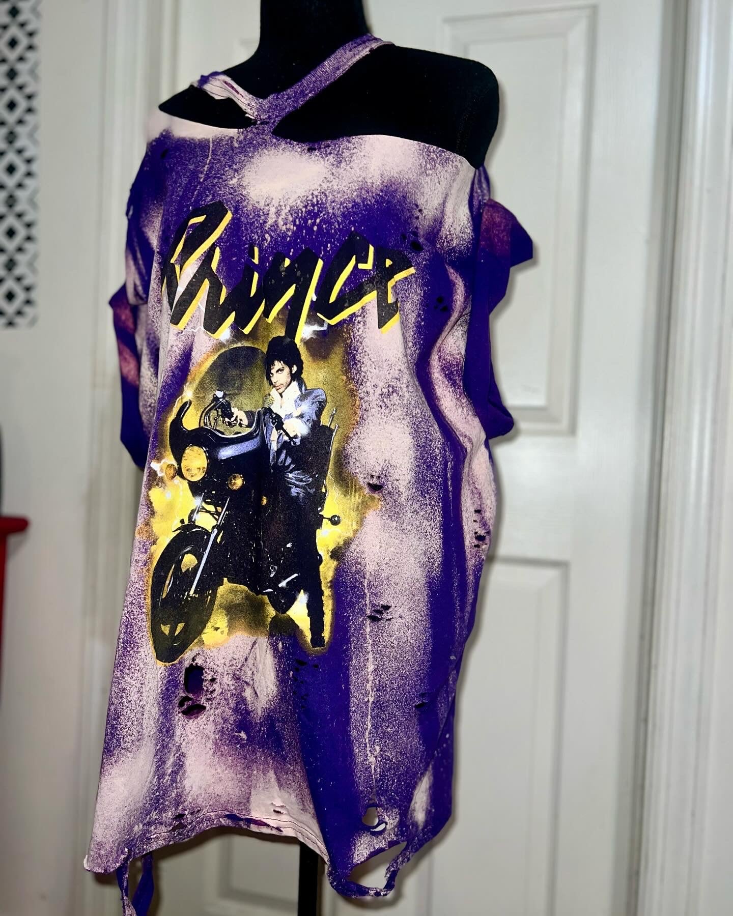 Prince Bleached Oversized Diss. Tee