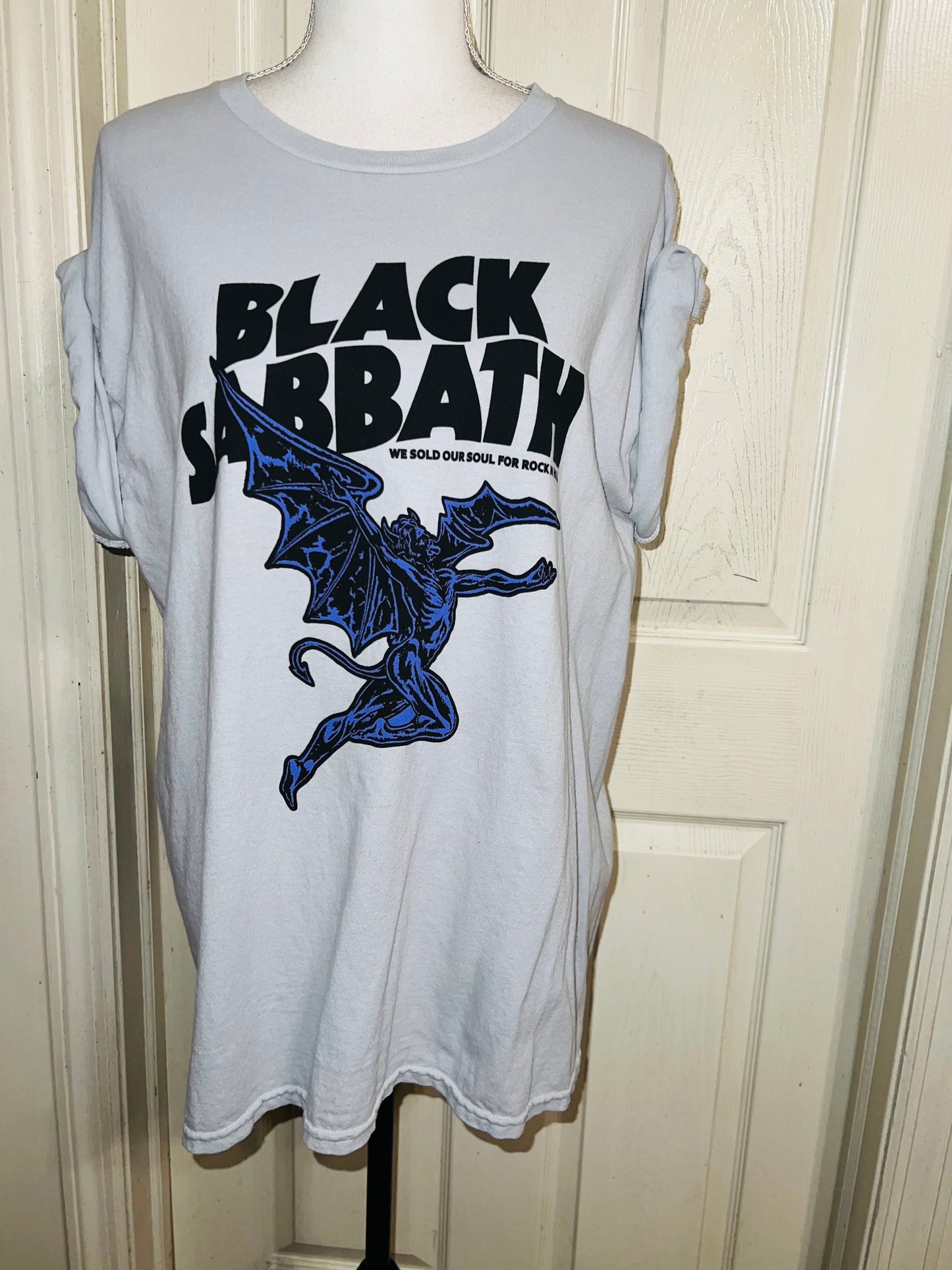 Black Sabbath Oversized Distressed Tee