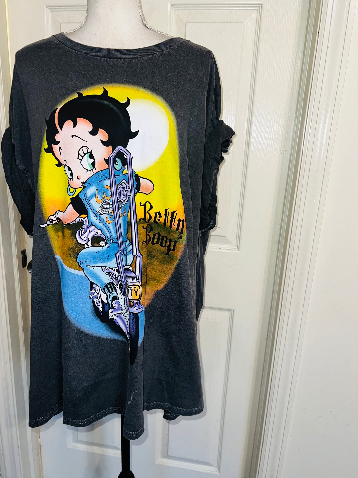 Betty Boop Wild Child Oversized Distressed Tee