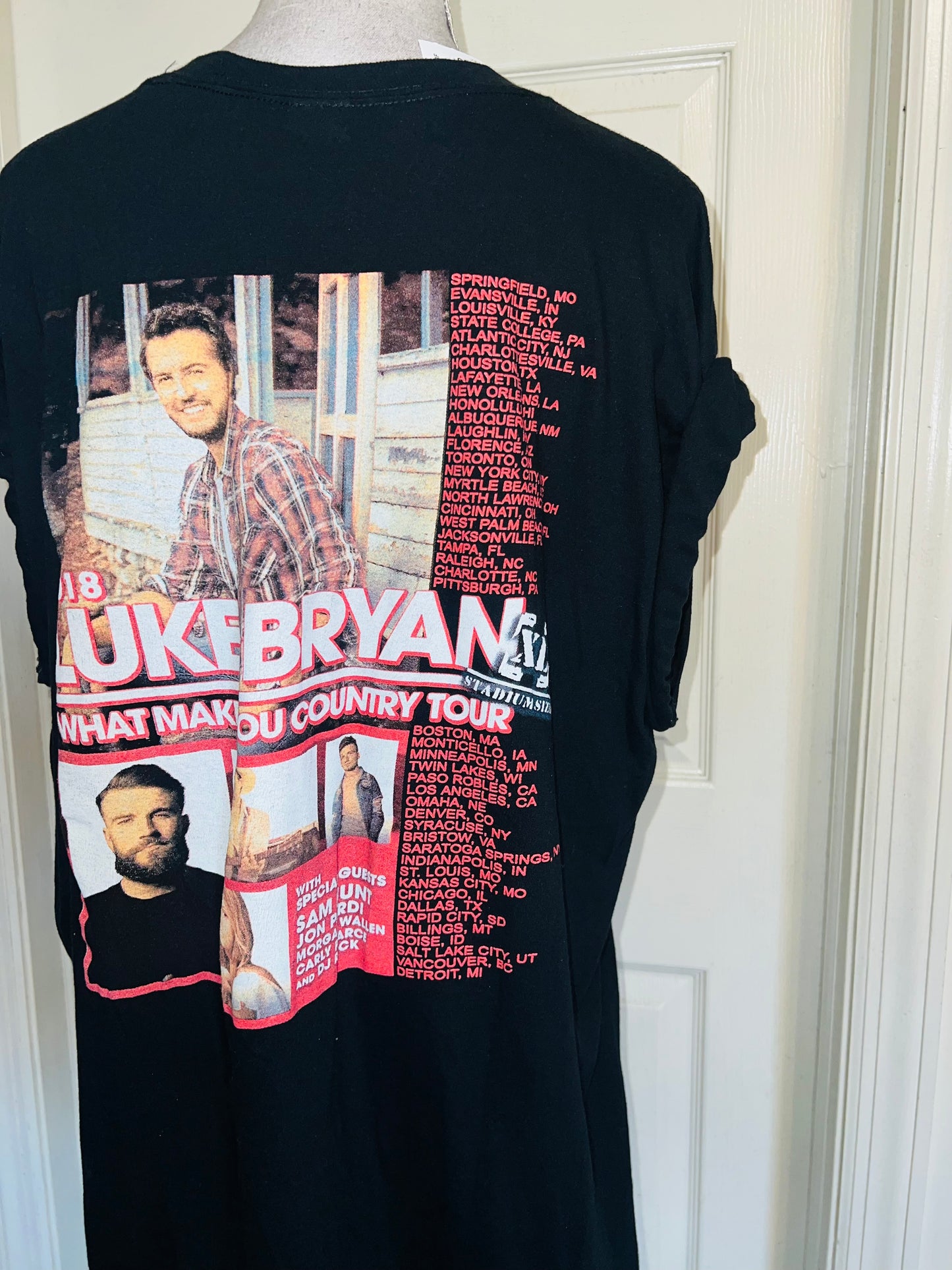 Luke Bryan 2009 Double Sided Oversized Distressed Tee