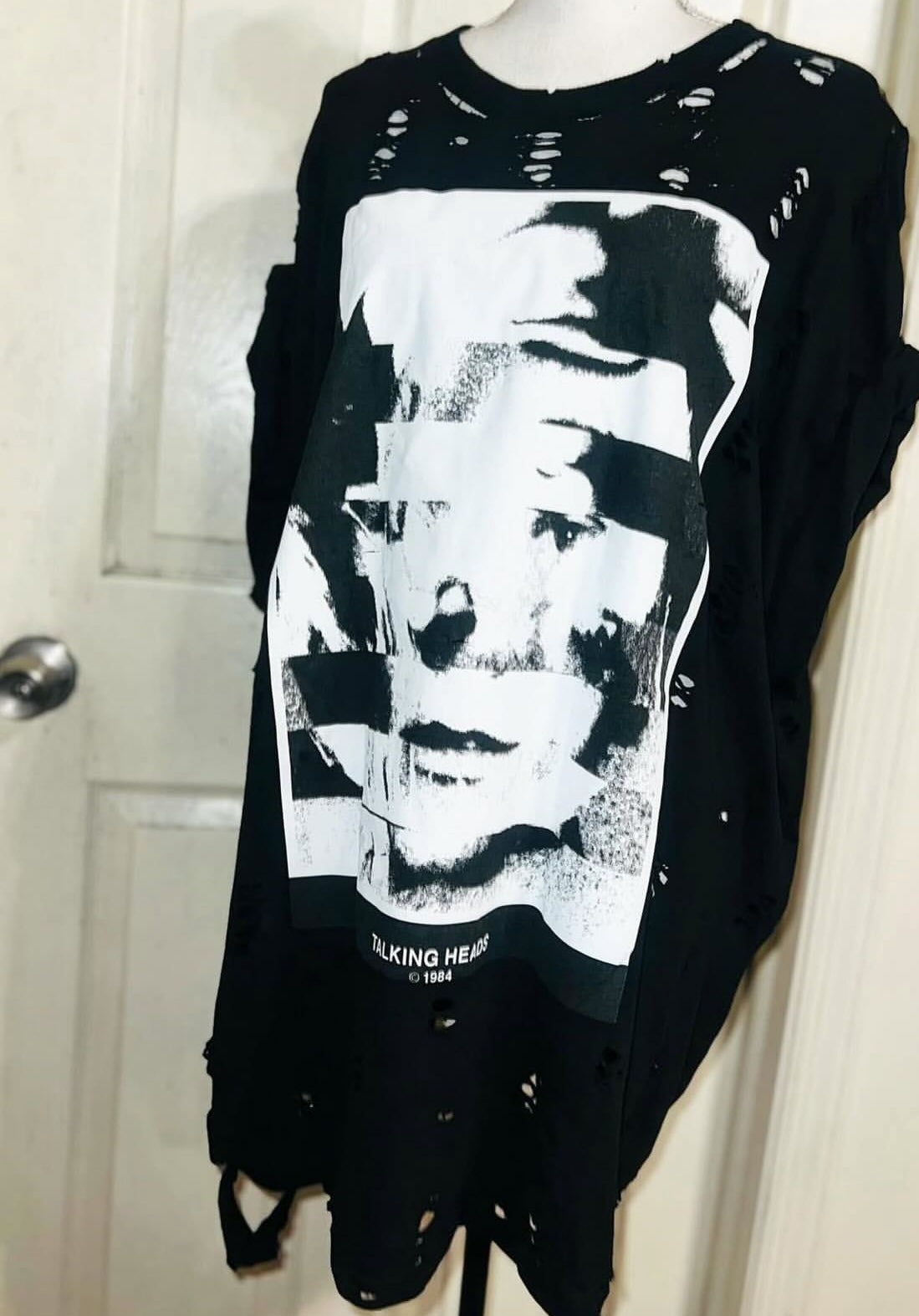 The Talking Heads Double Sided Oversized Distressed Tee