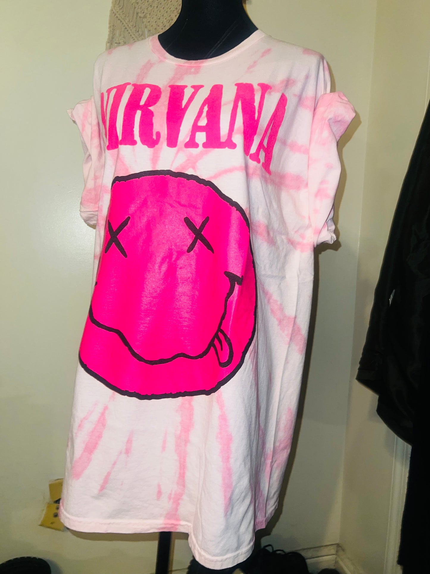 Nirvana Oversized Distressed Tee