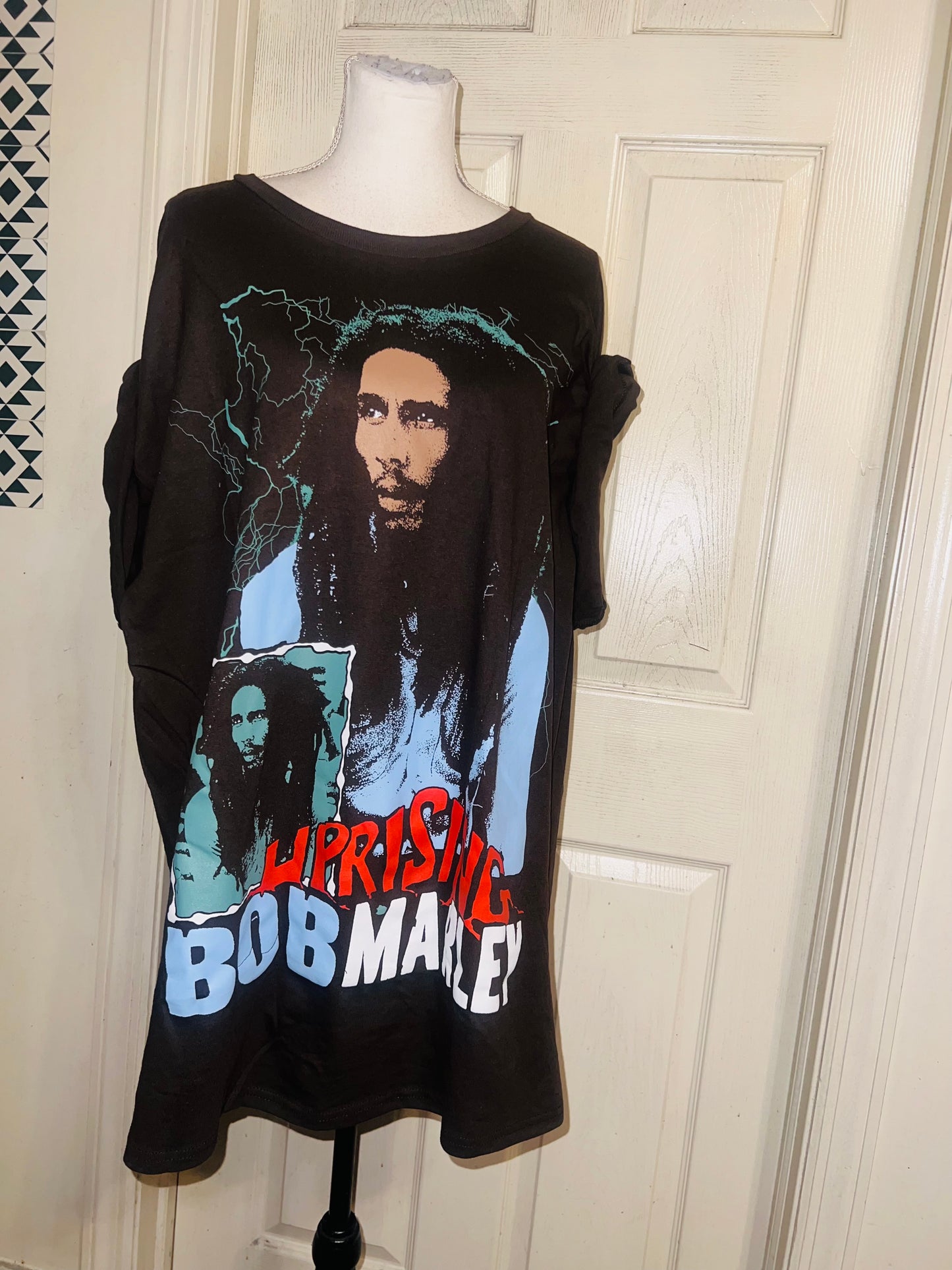 Bob Marley Oversized Distressed Tee
