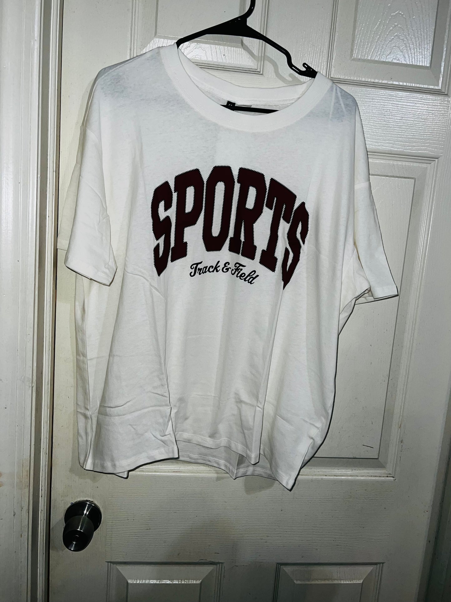 Sports Oversized Distressed Tee