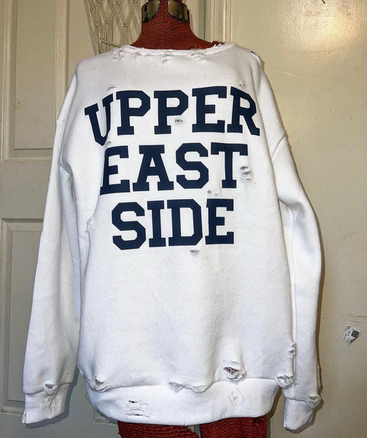 Upper East Side Oversized Distressed Sweatshirt