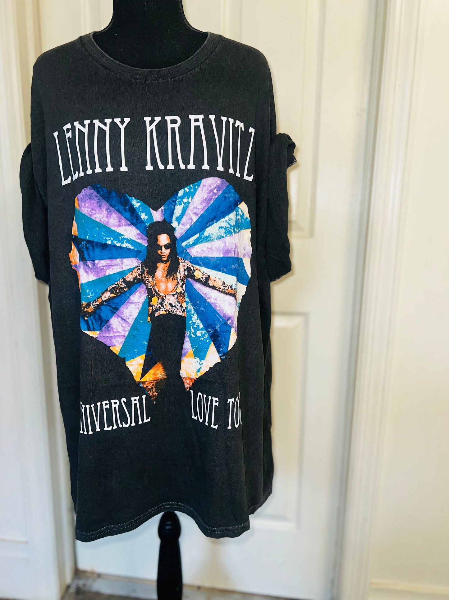 Lenny Kravitz Oversized Distressed Tee