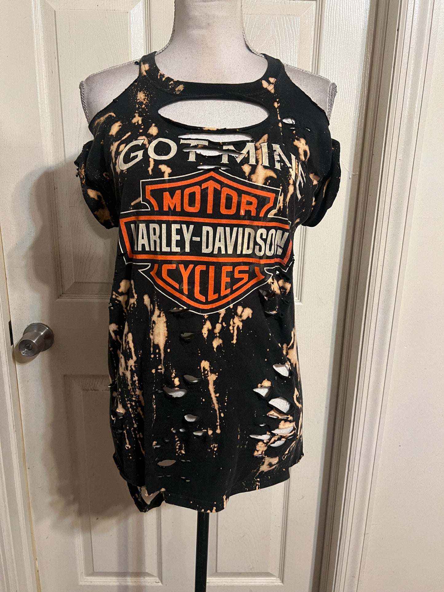 Harley Davidson Bleached Double Sided Distressed Tee