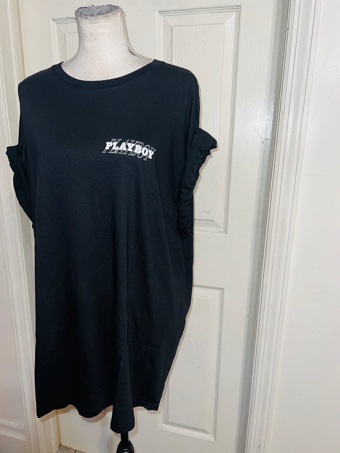 Playboy Double Sides Oversized Distressed Tee