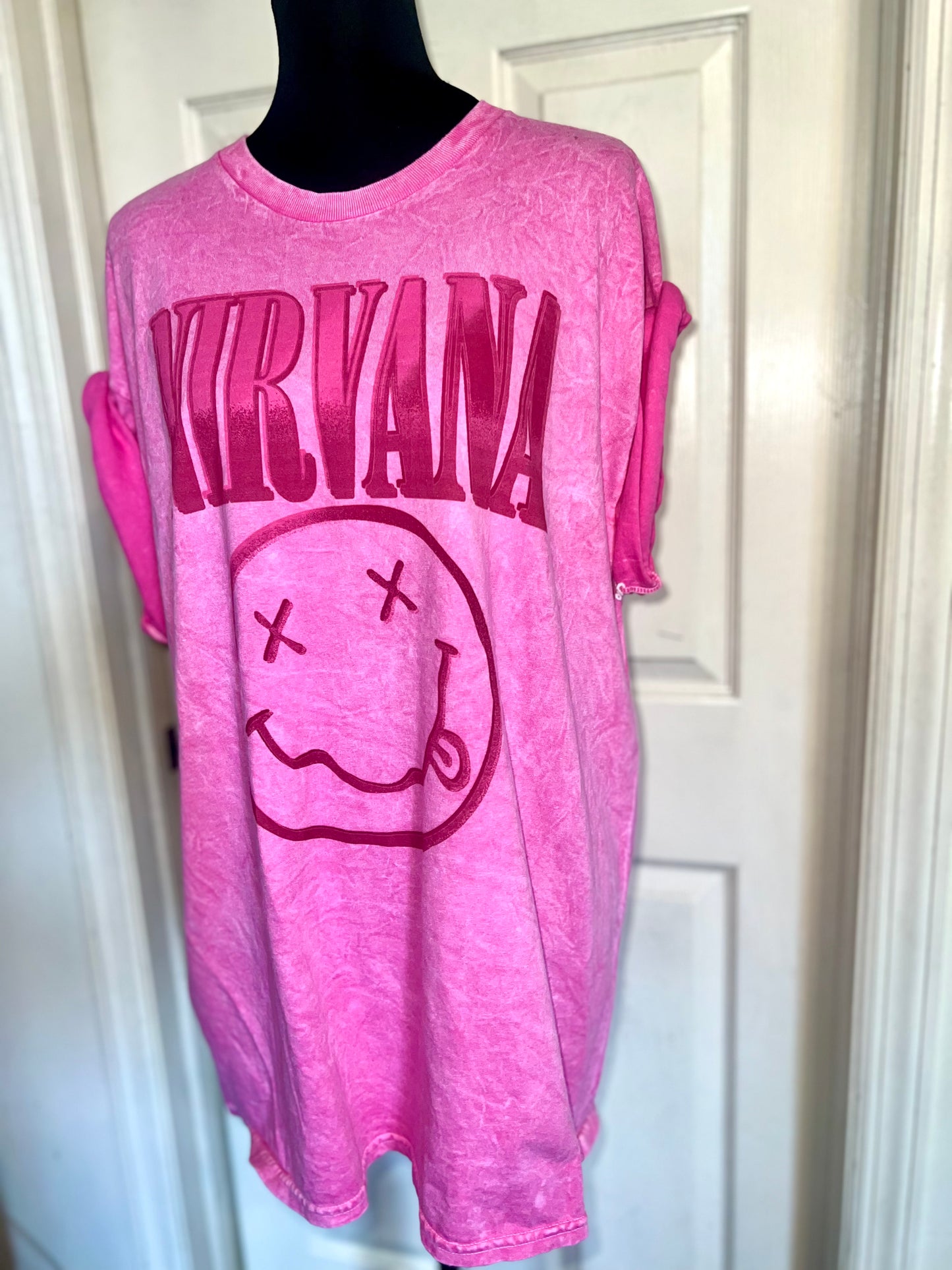 Nirvana Oversized Distressed Tee