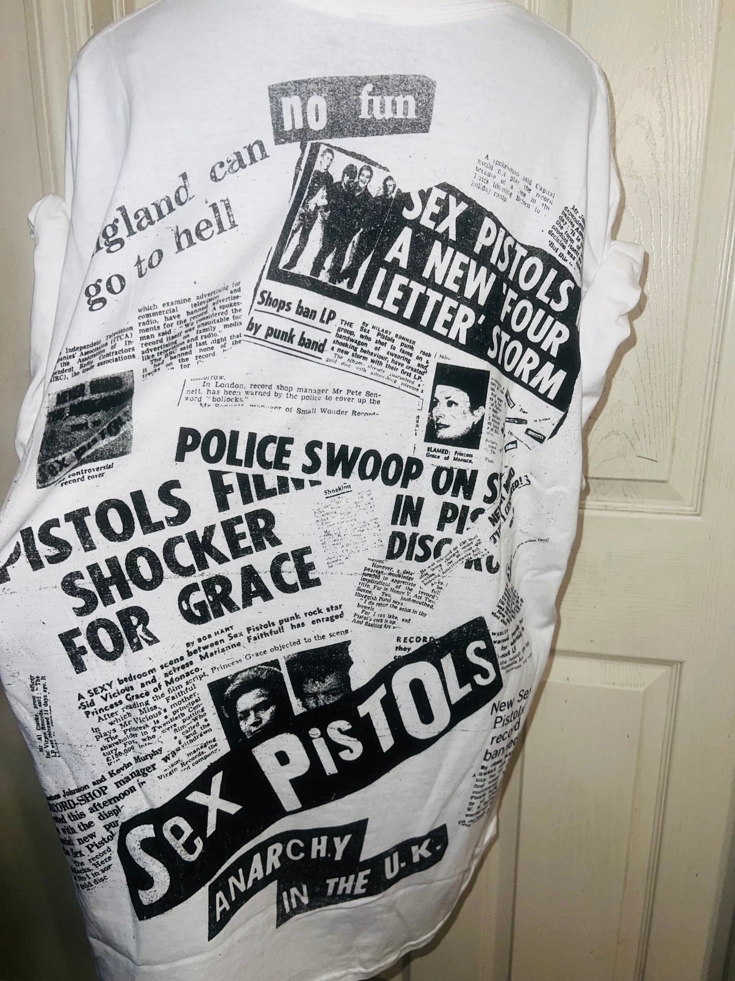 The Sex Pistols Double Sided Oversized Distressed Tee
