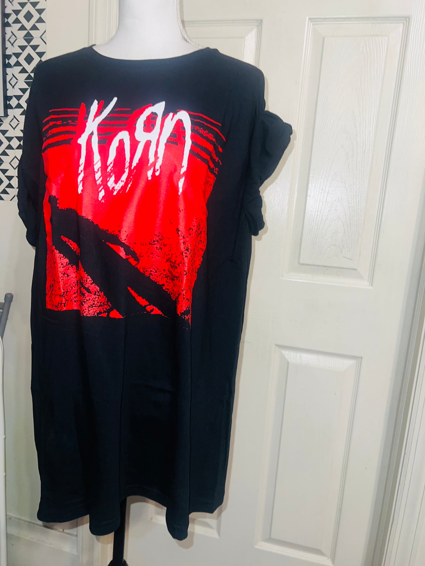 Korn Oversized Distressed Tee