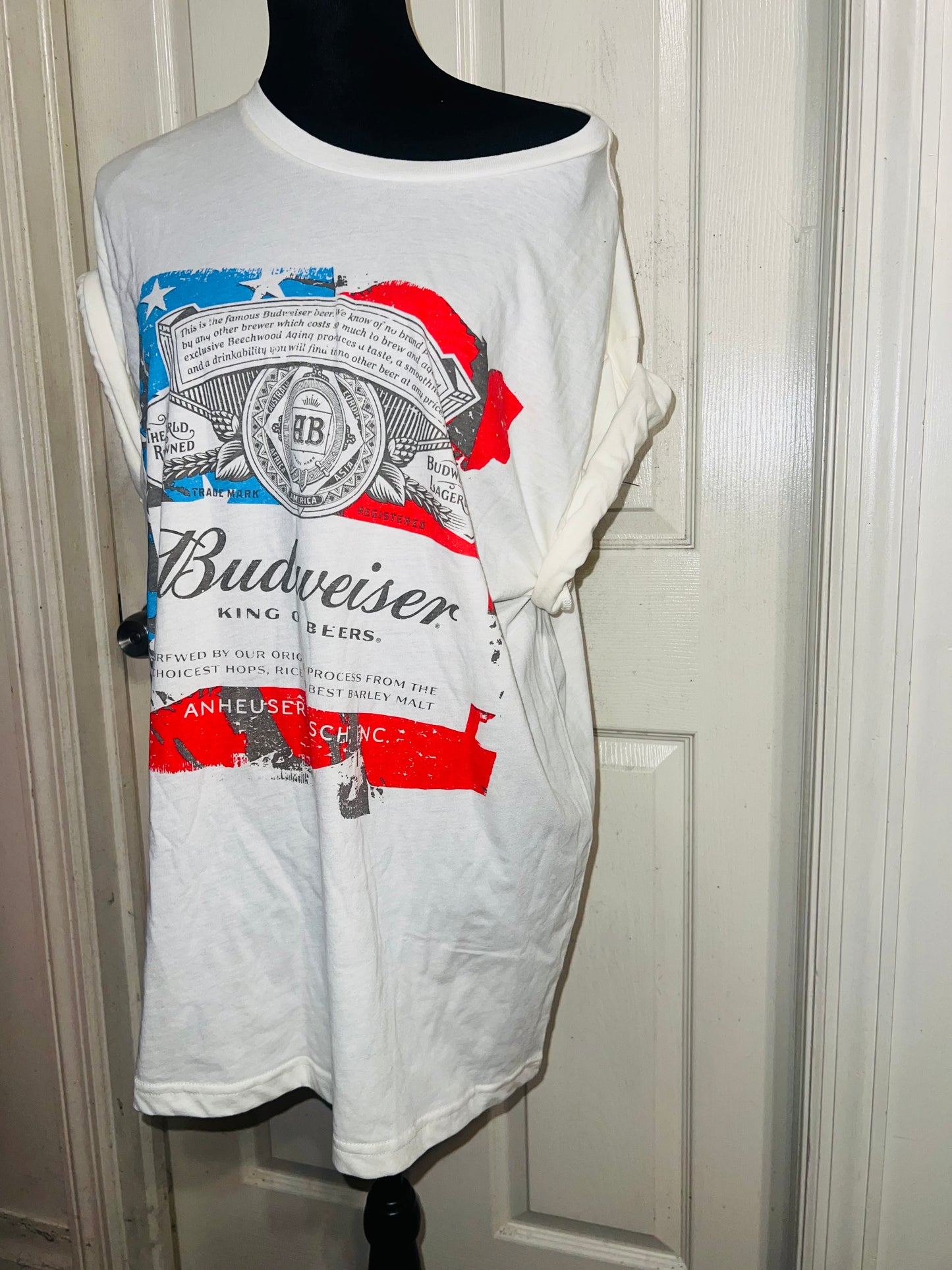 Budweiser USA Oversized Distressed Tee