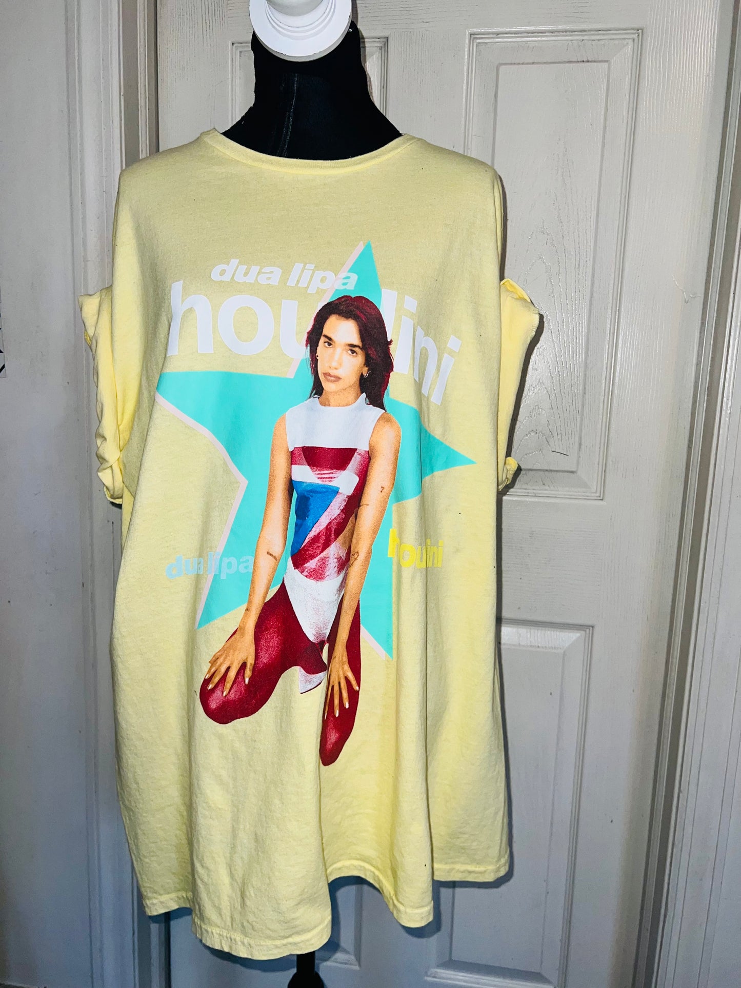 Dua Lipa Oversized Distressed Tee