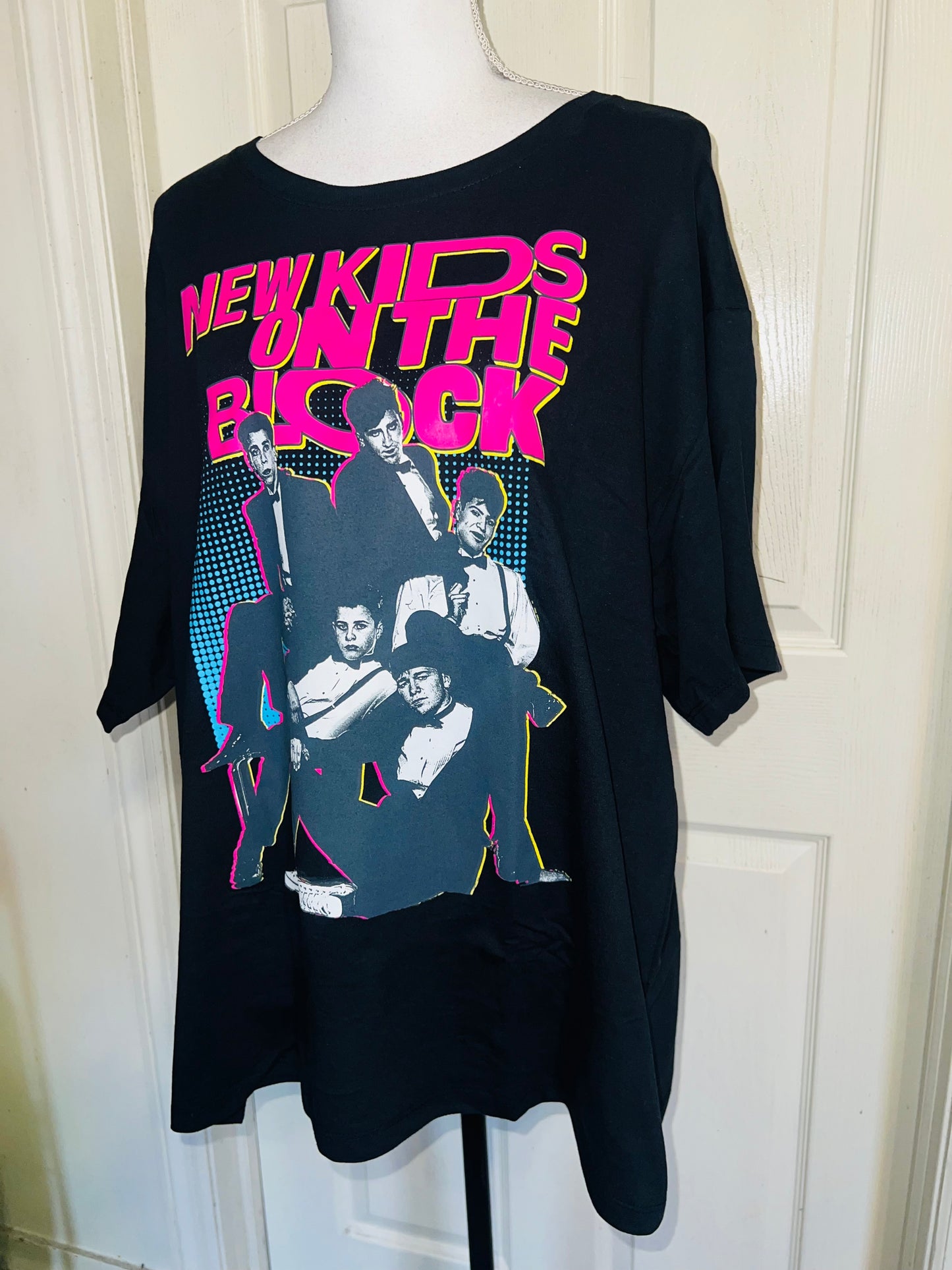 New Kids On The Block Oversized Distressed Tee