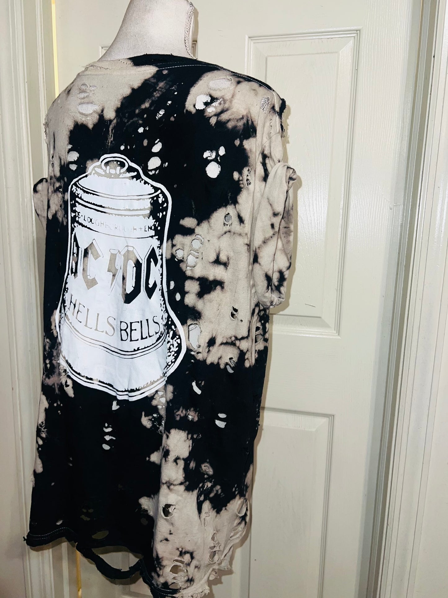 AC/DC Double Sided Oversized Distressed Tee