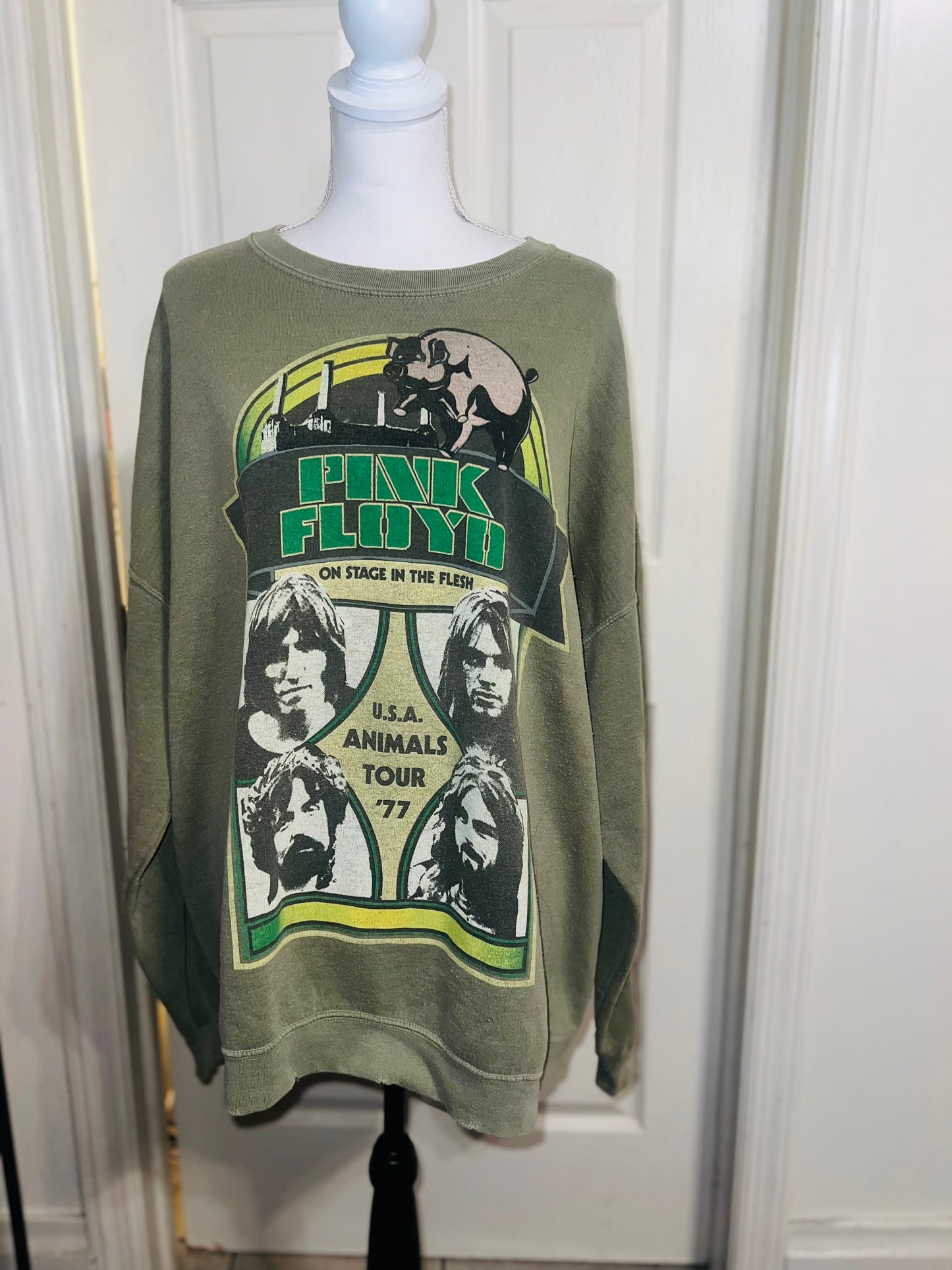 Pink Floyd Oversized Distressed Sweatshirt